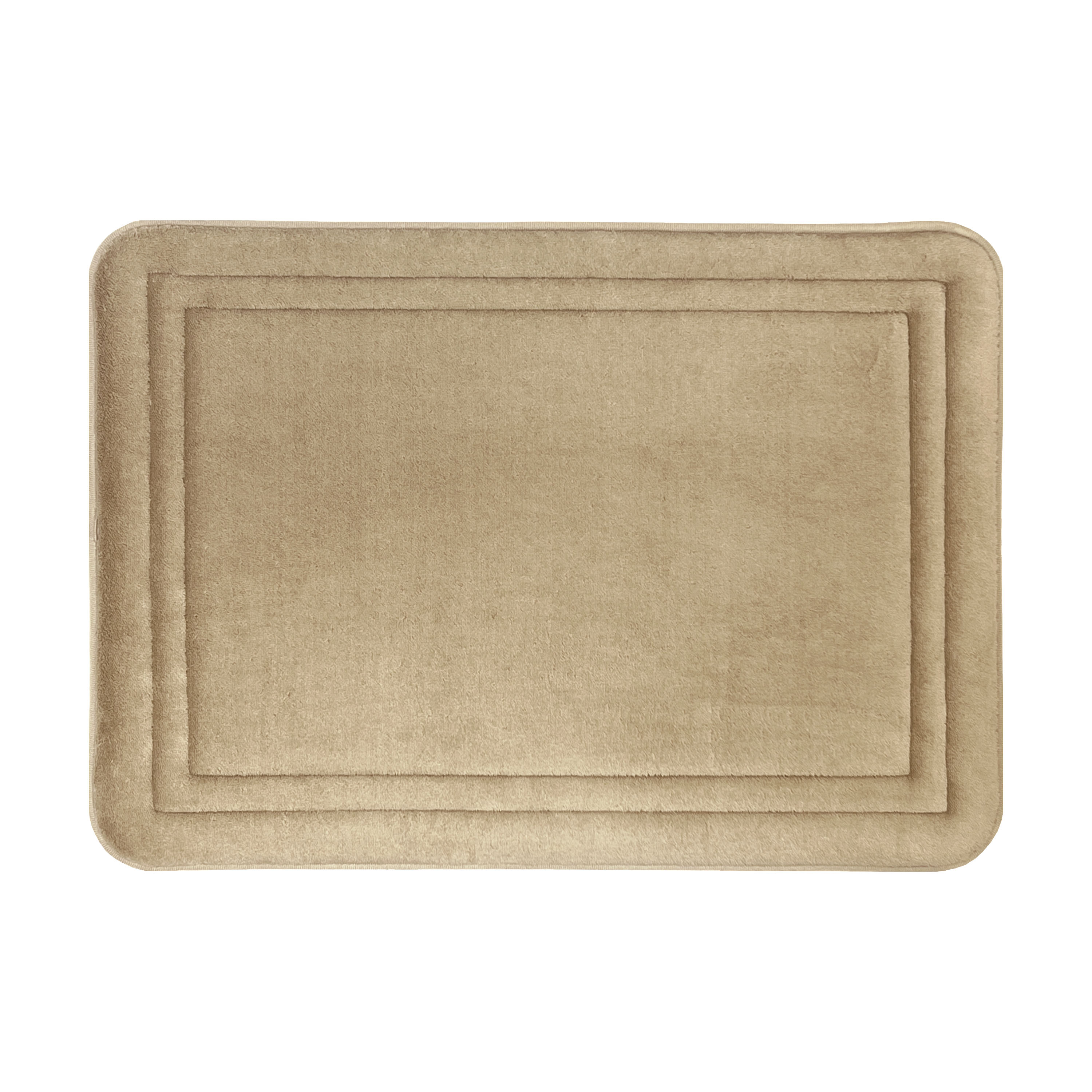 Achim MFMTELTN24 24-in x 17-in Tan Non-Slip Grip Indoor Kitchen Mat