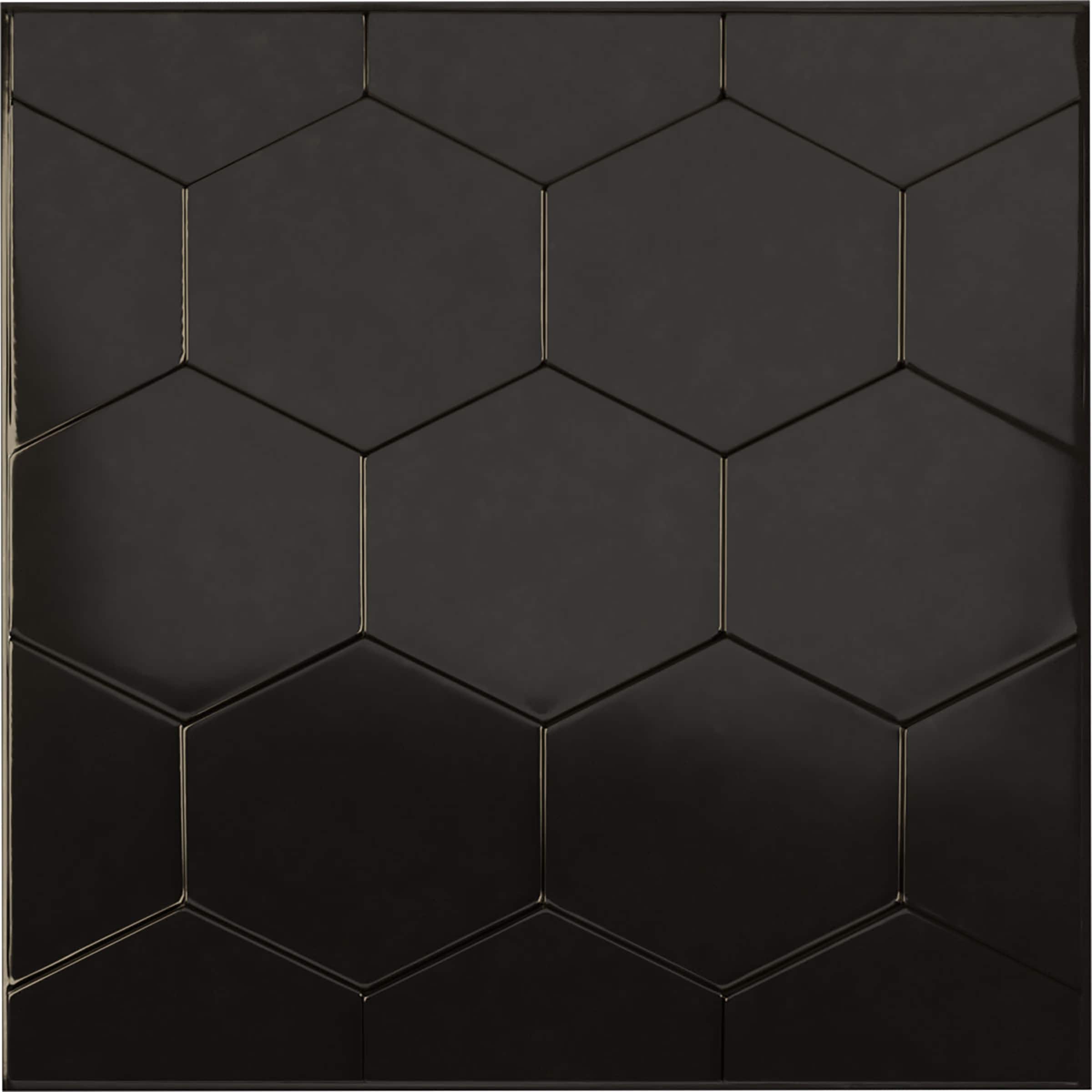 Ekena Millwork WP20X20HBECA 19-5/8-in x 19-5/8-in Embossed Universal Metallic Carbon Mist PVC Wall Panel Abstract