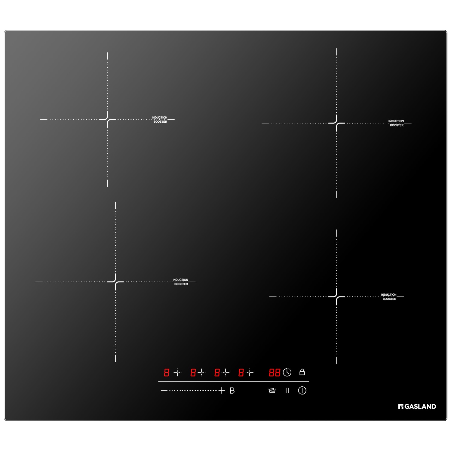 GASLAND IH60BF 24-in 4 burners Black Induction Cooktop
