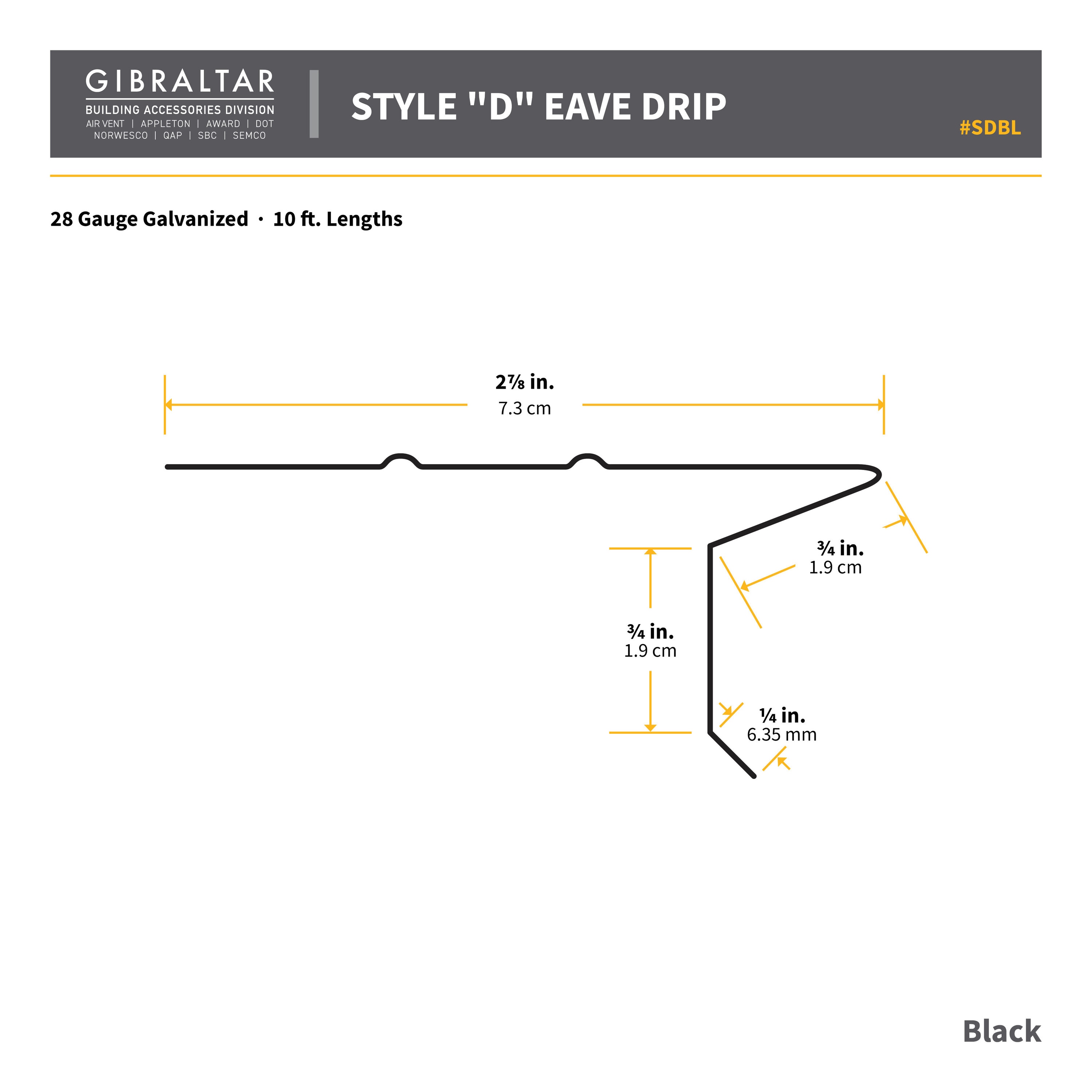 Gibraltar Building Products SDBL Drip-Edges - View #2