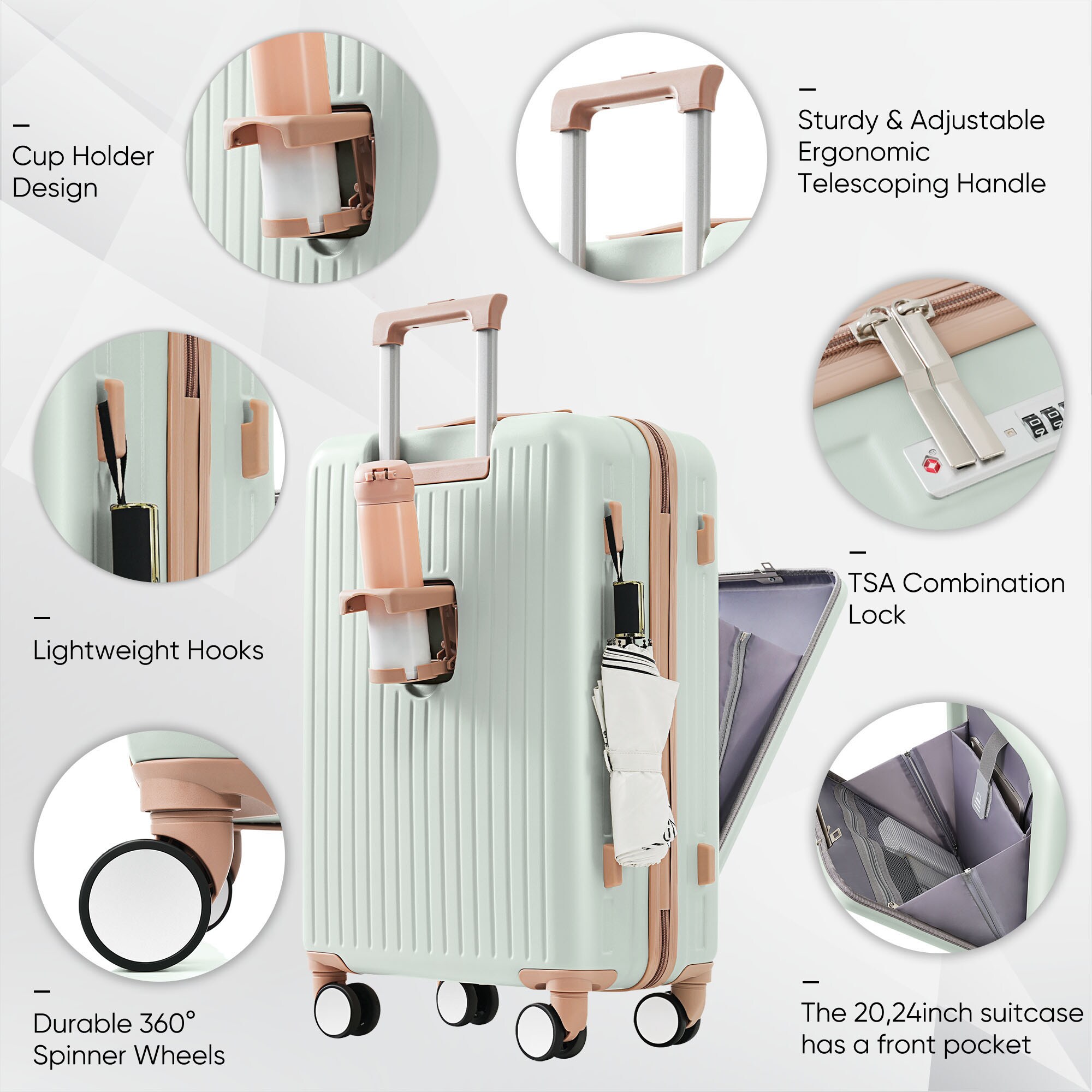 SINOFURN SYD9600009GN Luggage-And-Luggage-Sets - View #5