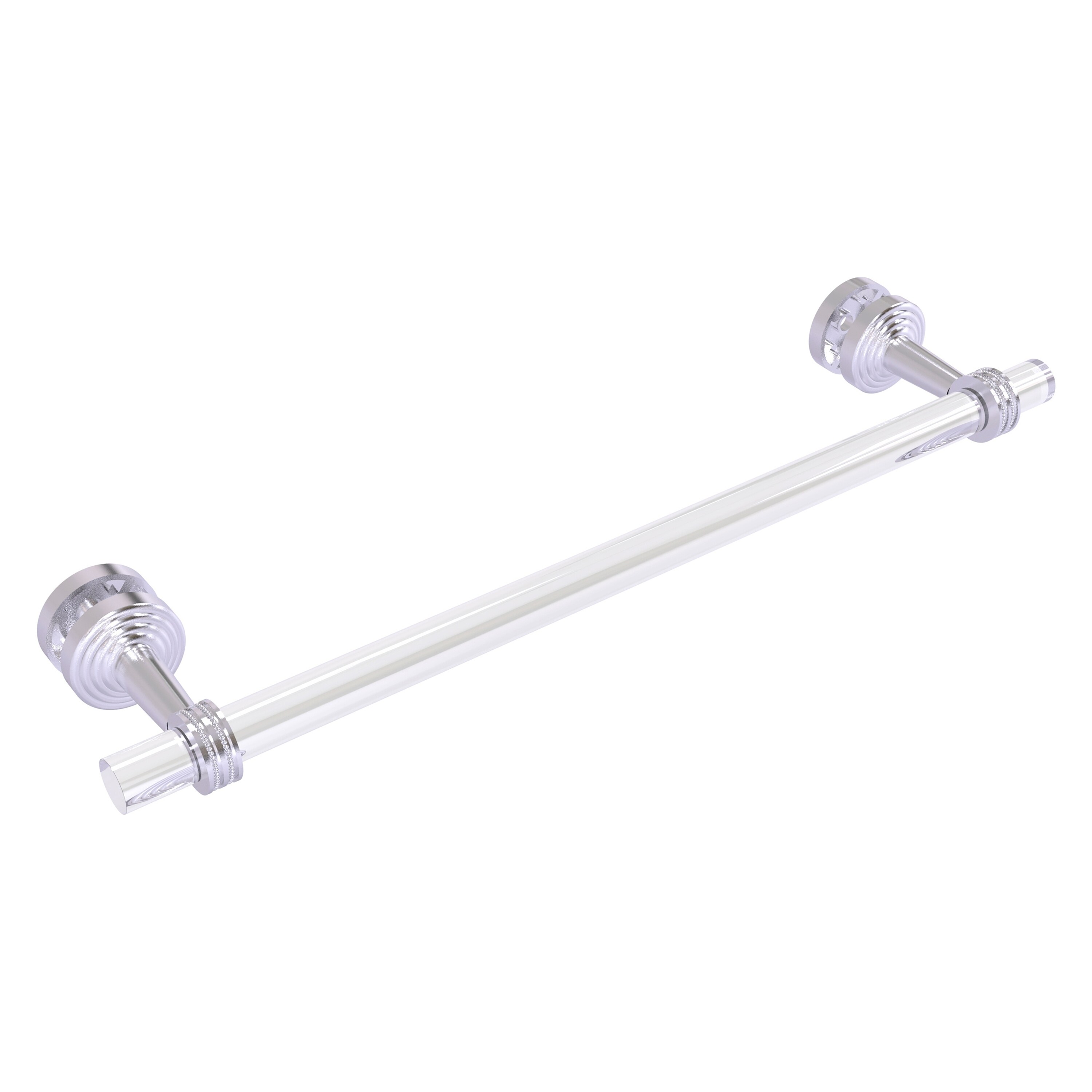 Allied Brass PB-41D-SM-18-SCH Pacific Beach 18-in Satin Chrome Wall mount Single Towel Bar