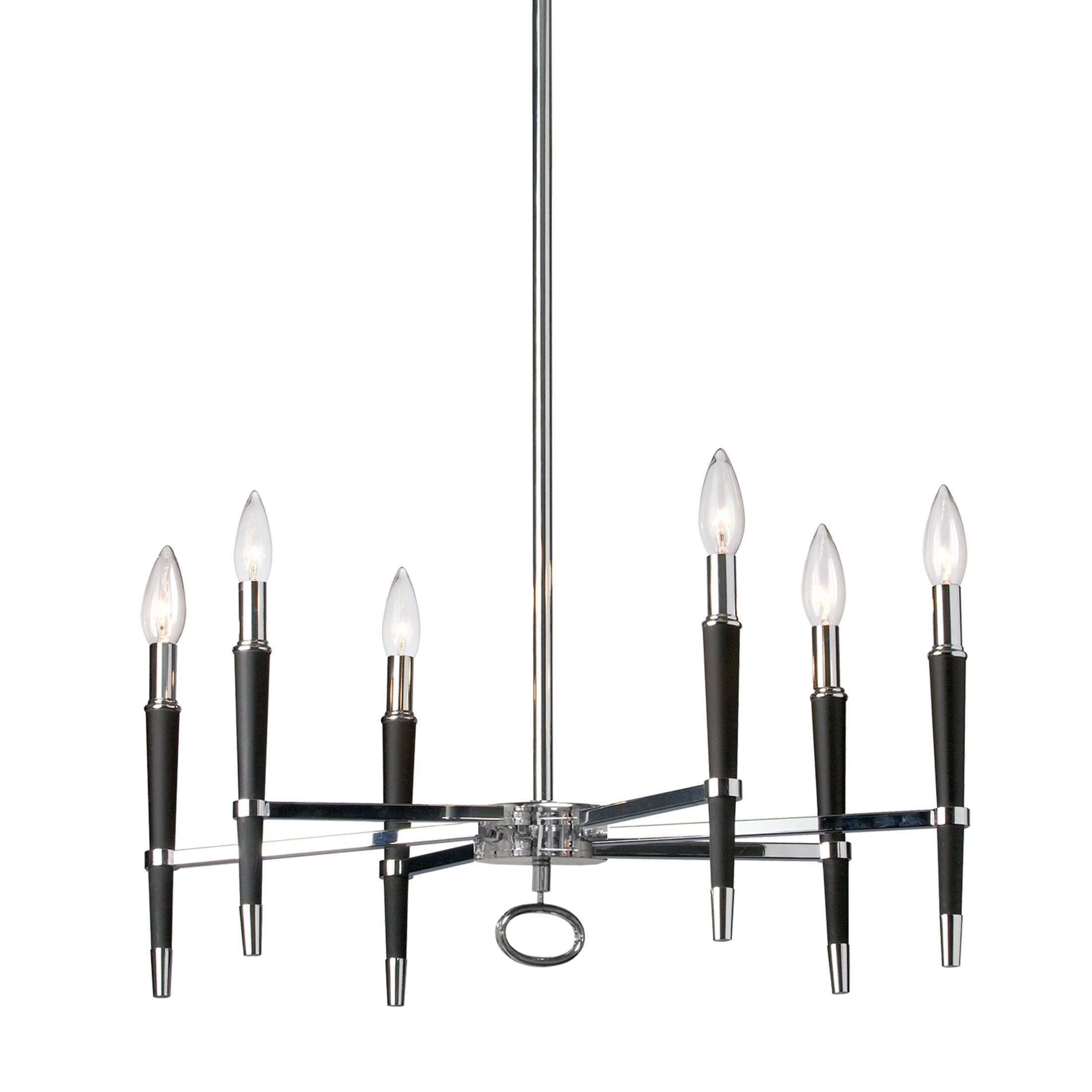 Dainolite LAN-246C-PC Langford 6 -Light Polished Chrome Transitional For Use in Bathrooms, Bedrooms, Dining Rooms, Foyers, Kitchens, Living Rooms Chandelier