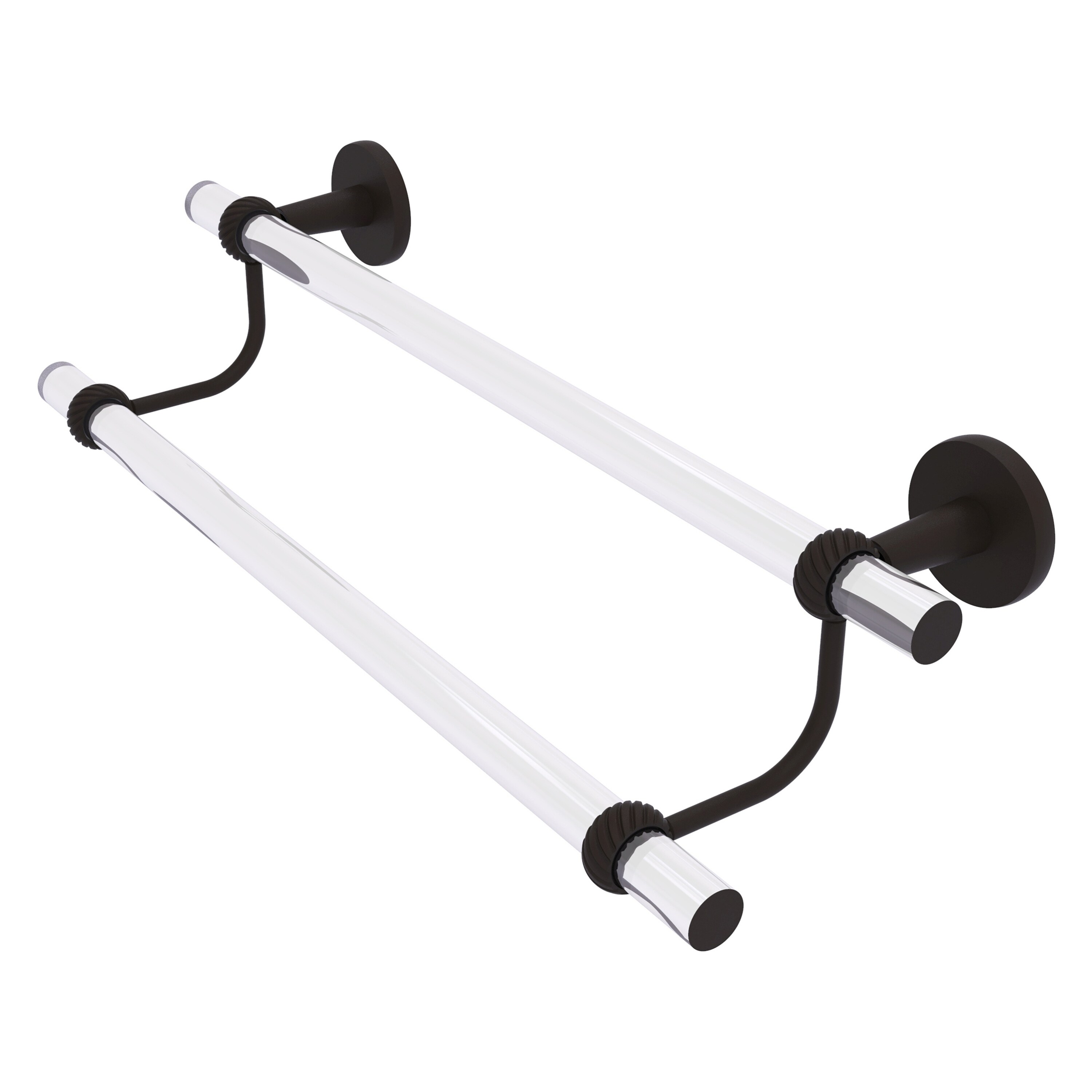 Allied Brass Clearview 36-in Wall Mount Single Towel Bar - Unlacquered Brass