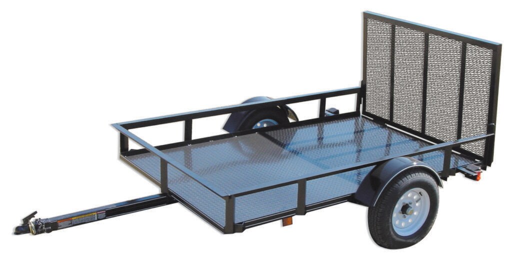 Carry-On Trailer 5X8SGEC 5-ft x 8-ft Steel Utility Trailer with Ramp Gate (1380-lb Capacity)