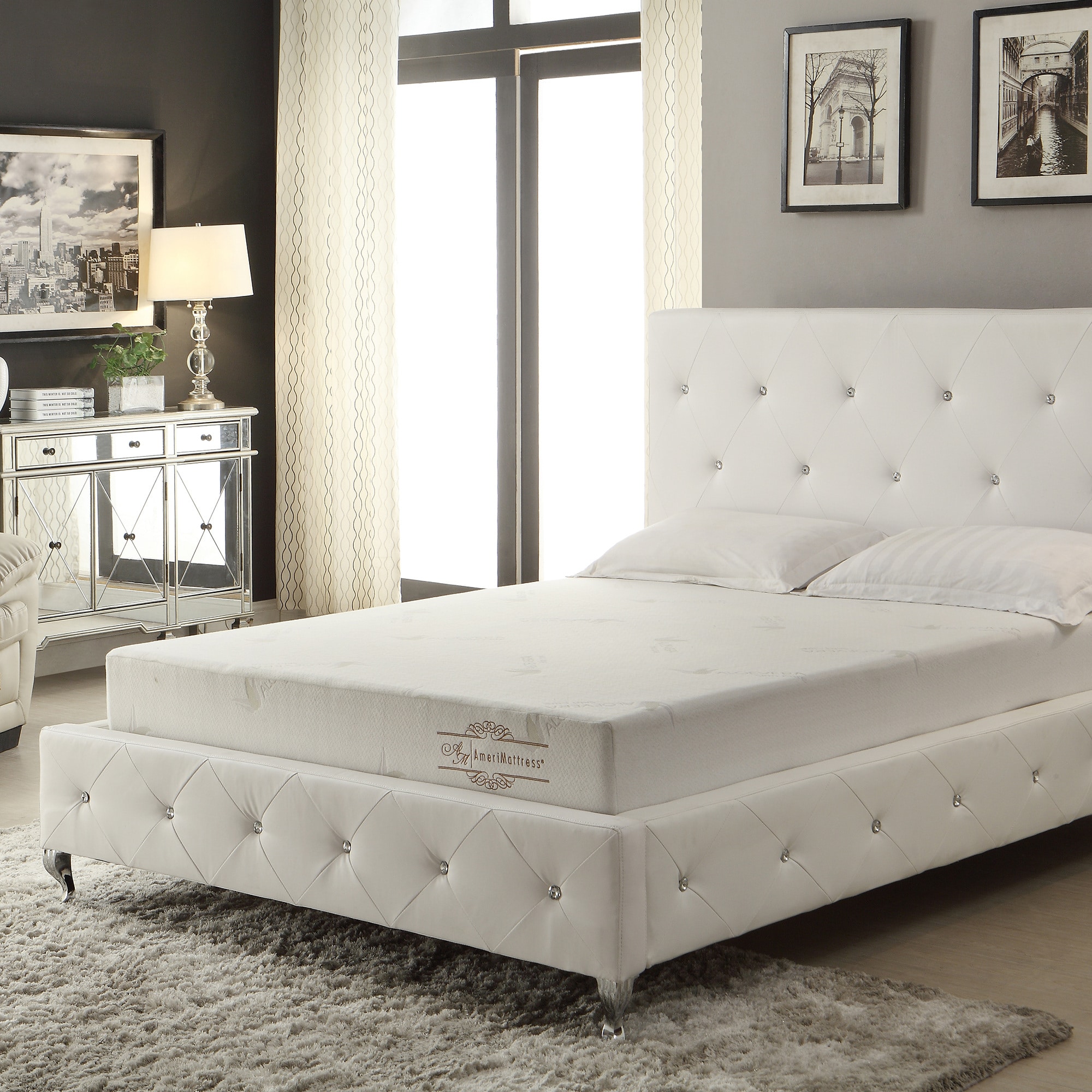 IHOMEadore MDALOE-6-TM 6-in Ultra plush Twin Memory foam Mattress in a Box with Boxspring Included