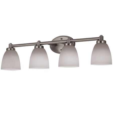 Portfolio WL9364 Delaware 4-Light Brushed Nickel Modern Vanity Light