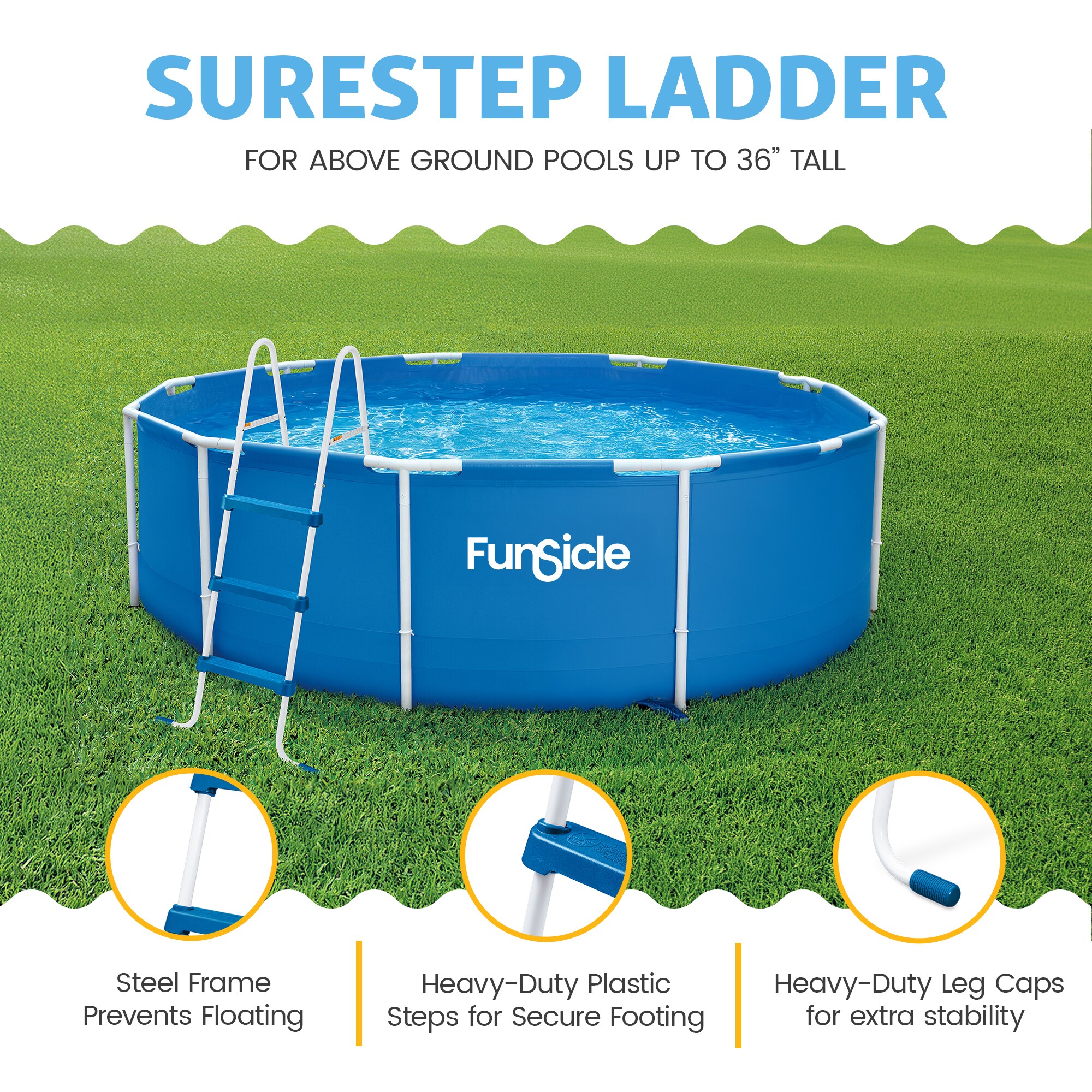 Funsicle P5436F000 Above-Ground-Pool-Lad-Steps - View #3