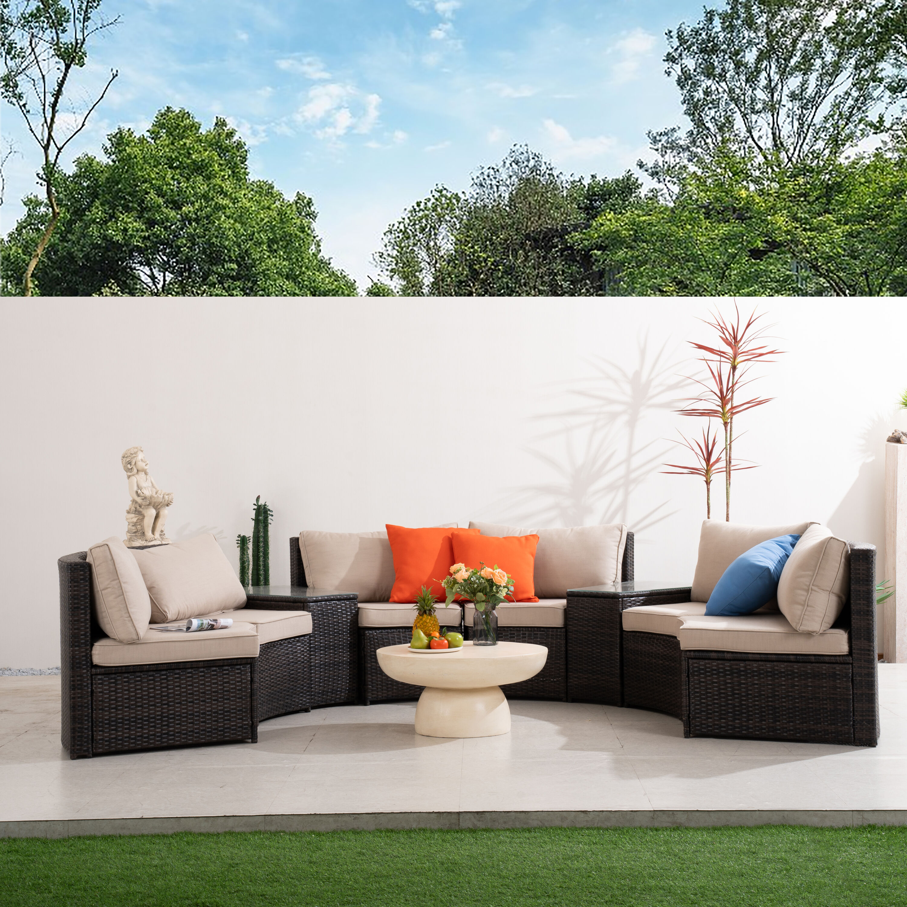 Direct Wicker DWS-1205BBR&190BE Patio-Conversation-Sets - View #6