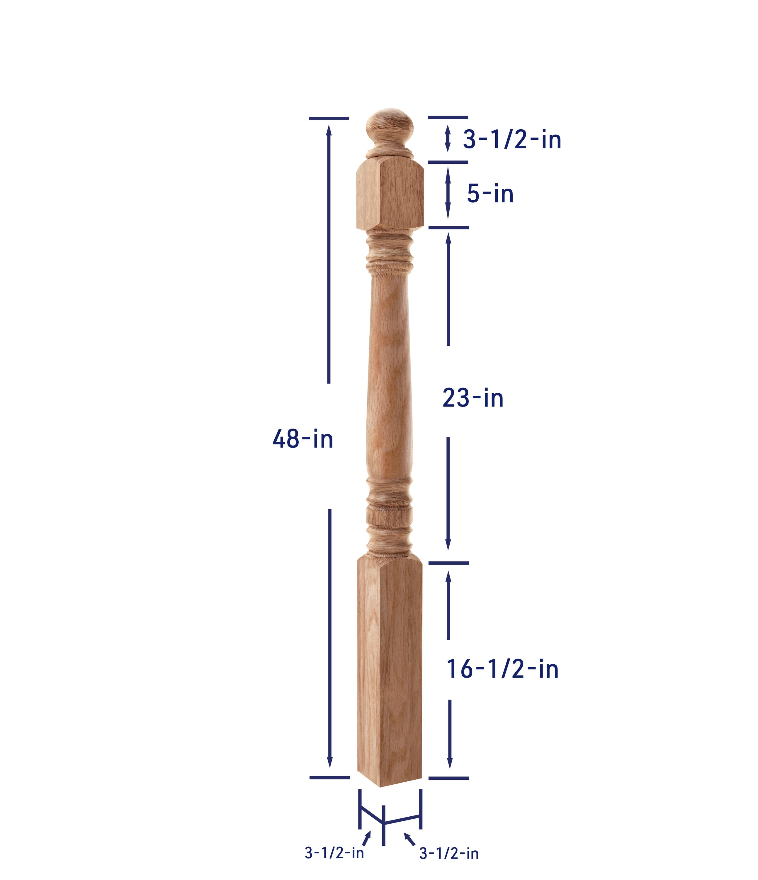 Crown Heritage 44145008 Interior-Stairpart-Newel-Posts - View #4