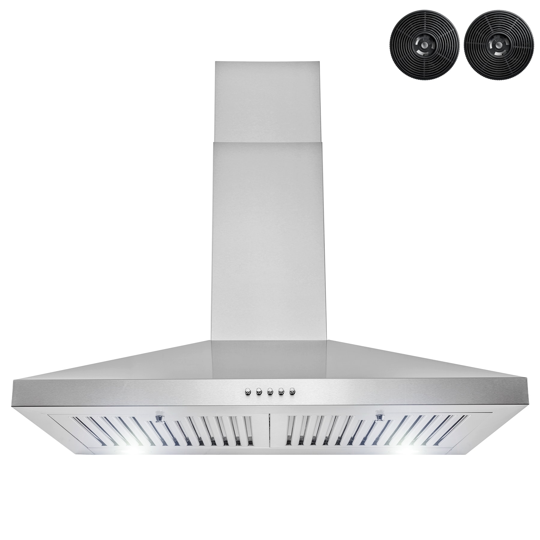 AKDY 30-in Convertible Stainless Steel Wall-Mounted Range Hood with Charcoal Filter