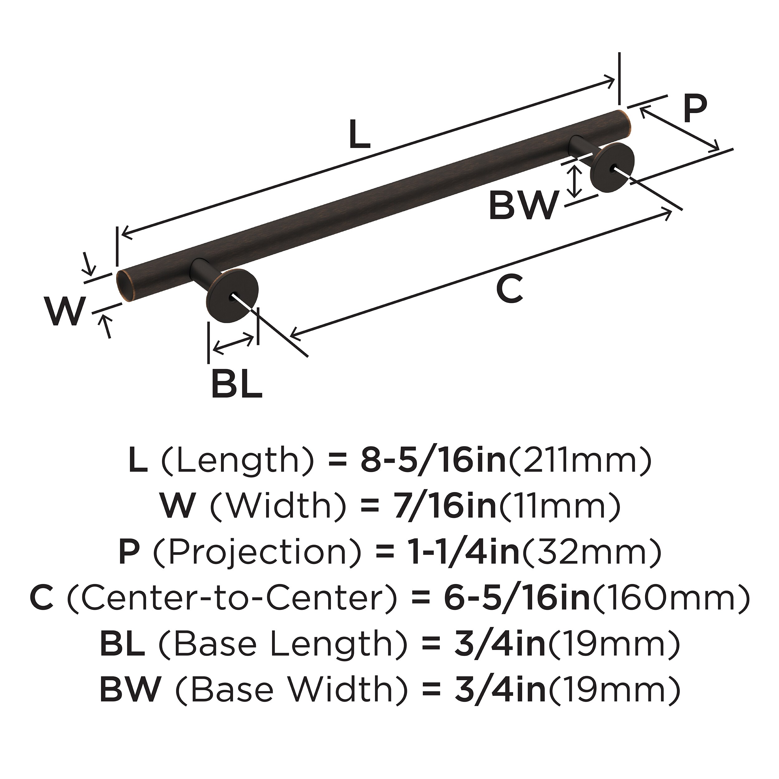 Amerock BP36867ORB Cabinet-Pulls - View #4