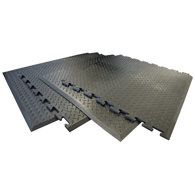 Rubber-Cal 2-ft x 3-ft Interlocking Finished Tile Square Indoor or Outdoor  Home Anti-fatigue Mat in the Mats department at