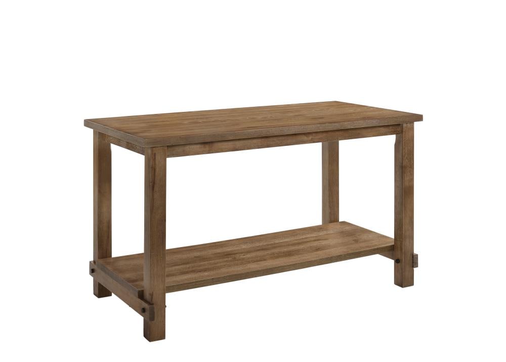 ACME FURNITURE 70830 Martha II Weathered Oak Transitional Counter Table, Wood with Wood Wood 60-in L x 36-in H