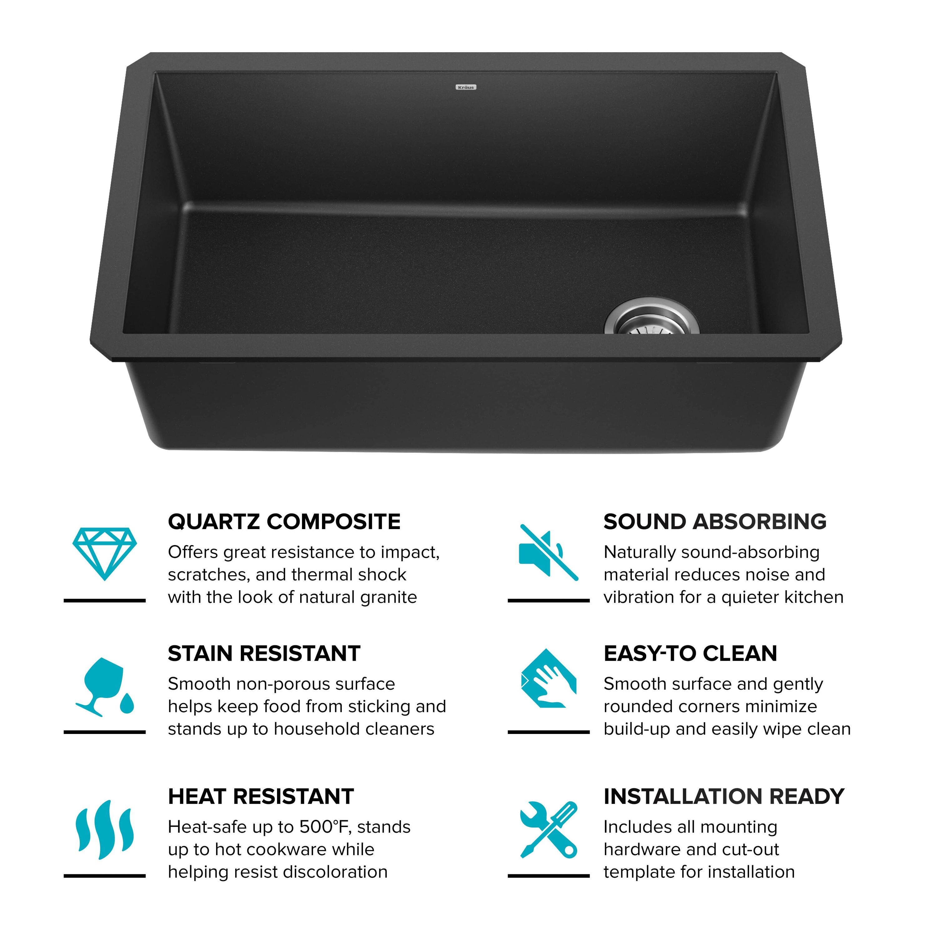 Kraus KGU-55BLACK Kitchen-Sinks - View #17