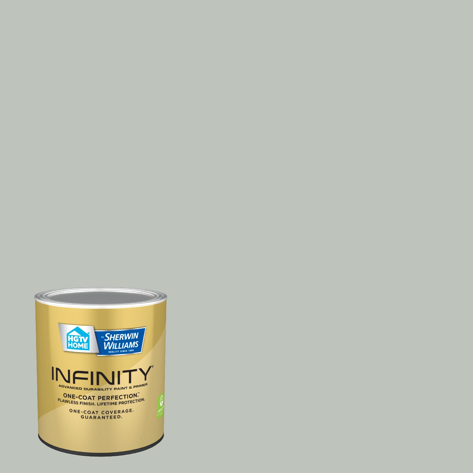 HGTV HOME by Sherwin-Williams HGSW3286-535096 Infinity Flat Comfort Gray Hgsw3286 Latex Interior Paint + Primer (1-quart)