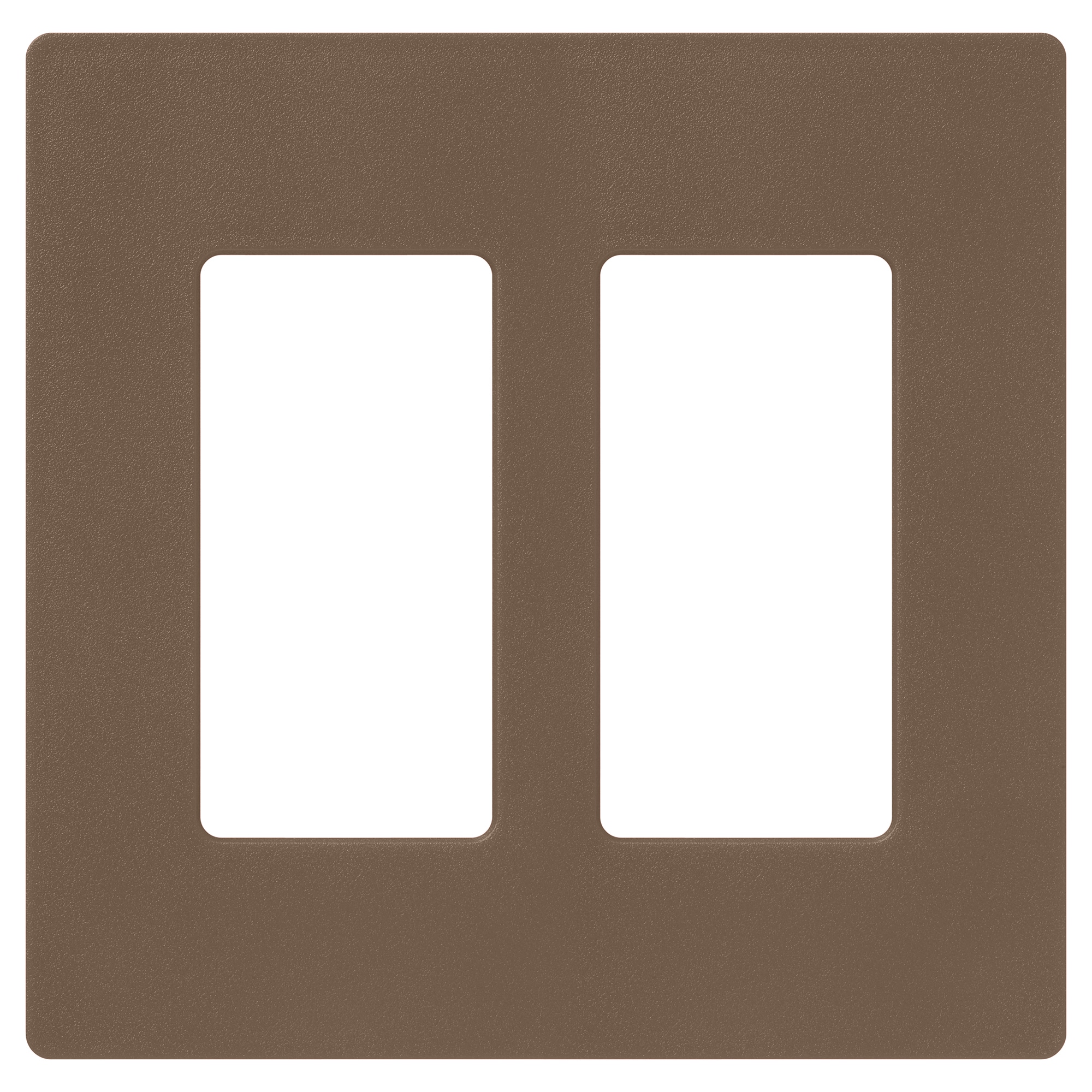 Lutron SC-2-EP Claro 2 -Gang Standard Size Espresso Plastic Indoor Screwless Decorator Wall Plate