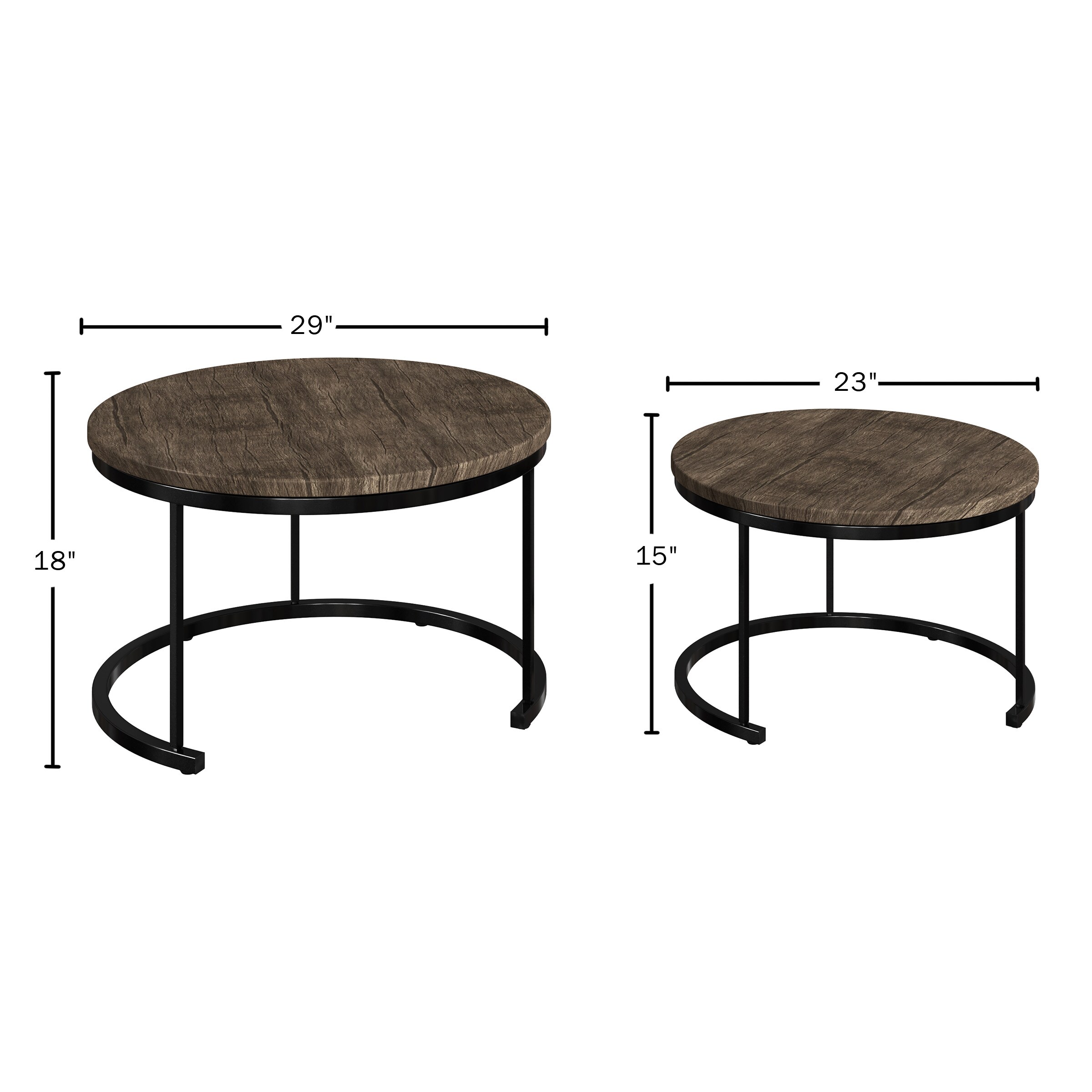 Lavish Home 80-NESTCOFF-GRYBR Coffee-Tables - View #4