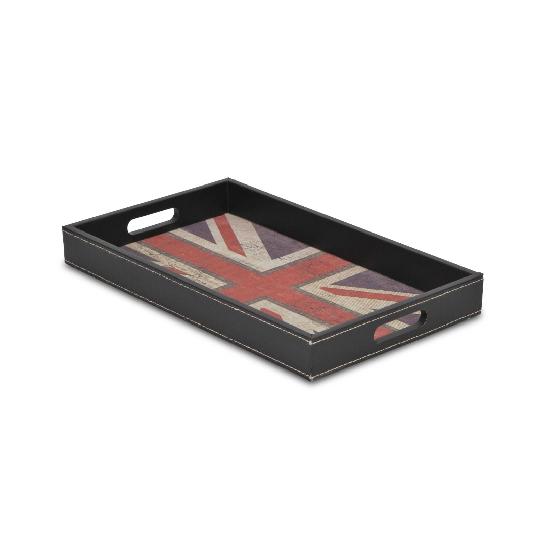 HomeRoots 4000399623 1.75-in x 15.75-in Black Rectangle Serving Tray