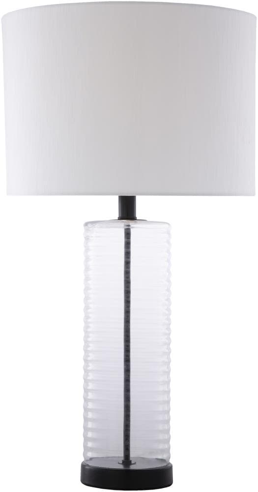 Magna 26.5-in Black/Clear 3-Way Table Lamp with Plastic Shade | - Surya MGA-002