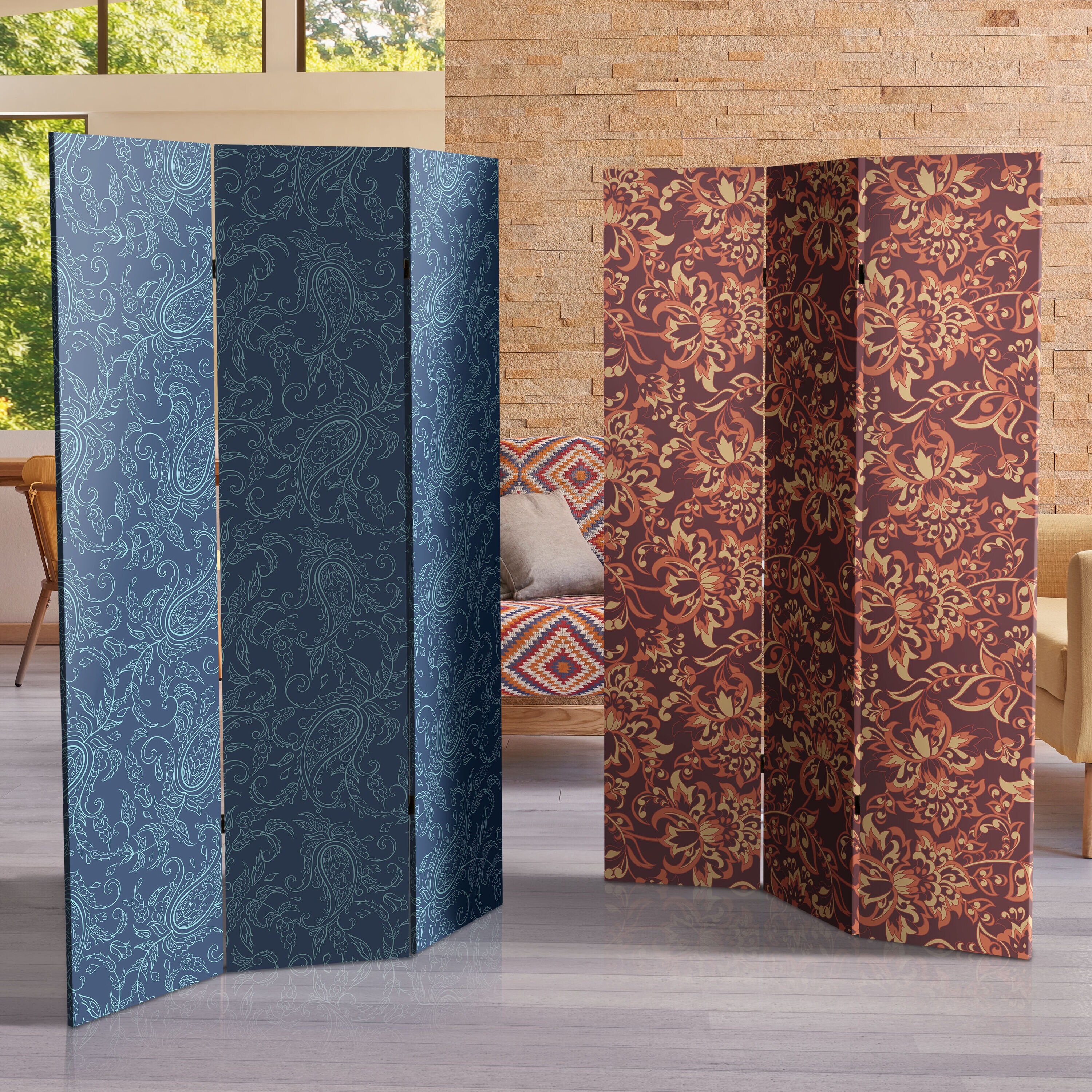Oriental Furniture CAN-WALL3 Indoor-Privacy-Screens - View #6
