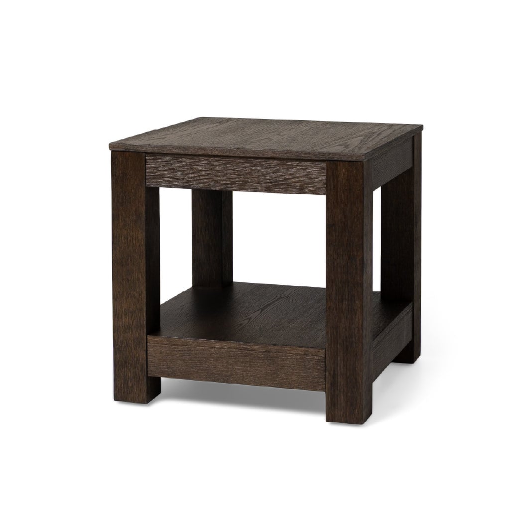 Maven Lane ML352002-WET-BR Paulo Wooden Side Table in Weathered Brown Finish