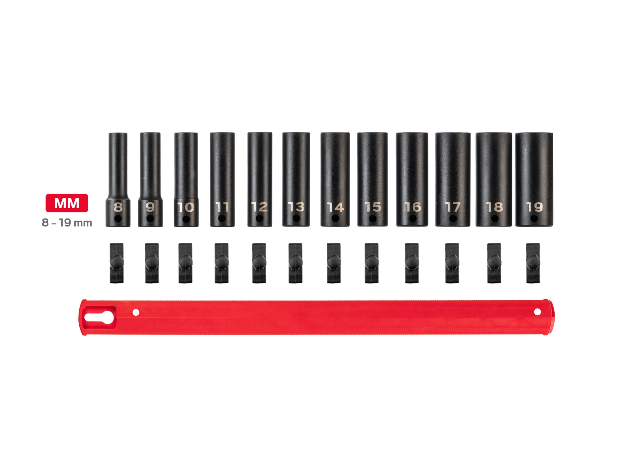 TEKTON 12-pc 3/8 in Dr Deep Impact Socket Set (8-19 mm) 12p Rail in the ...