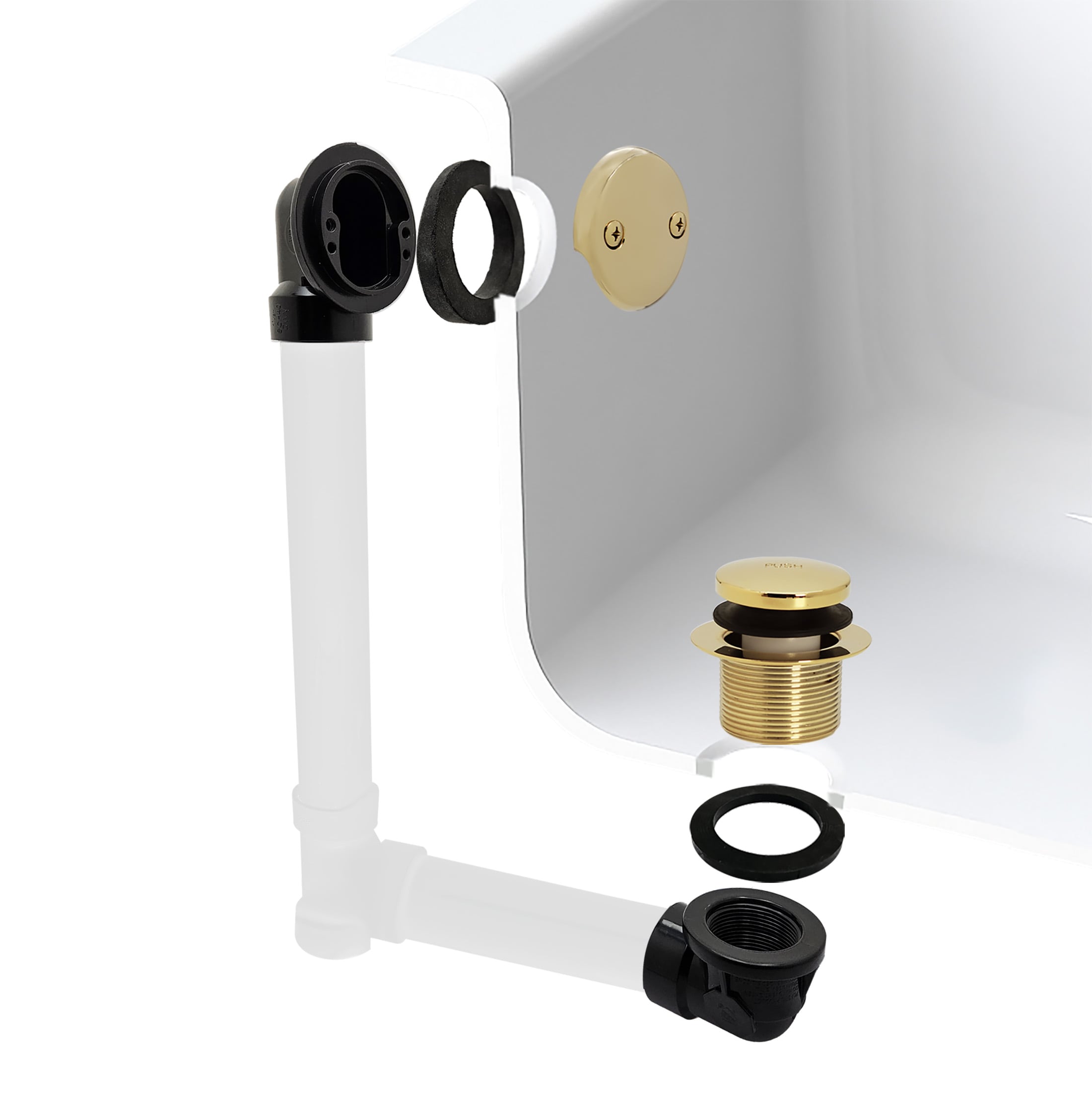 WESTBRASS D534-01 Tub-Drain-Accessories - View #5
