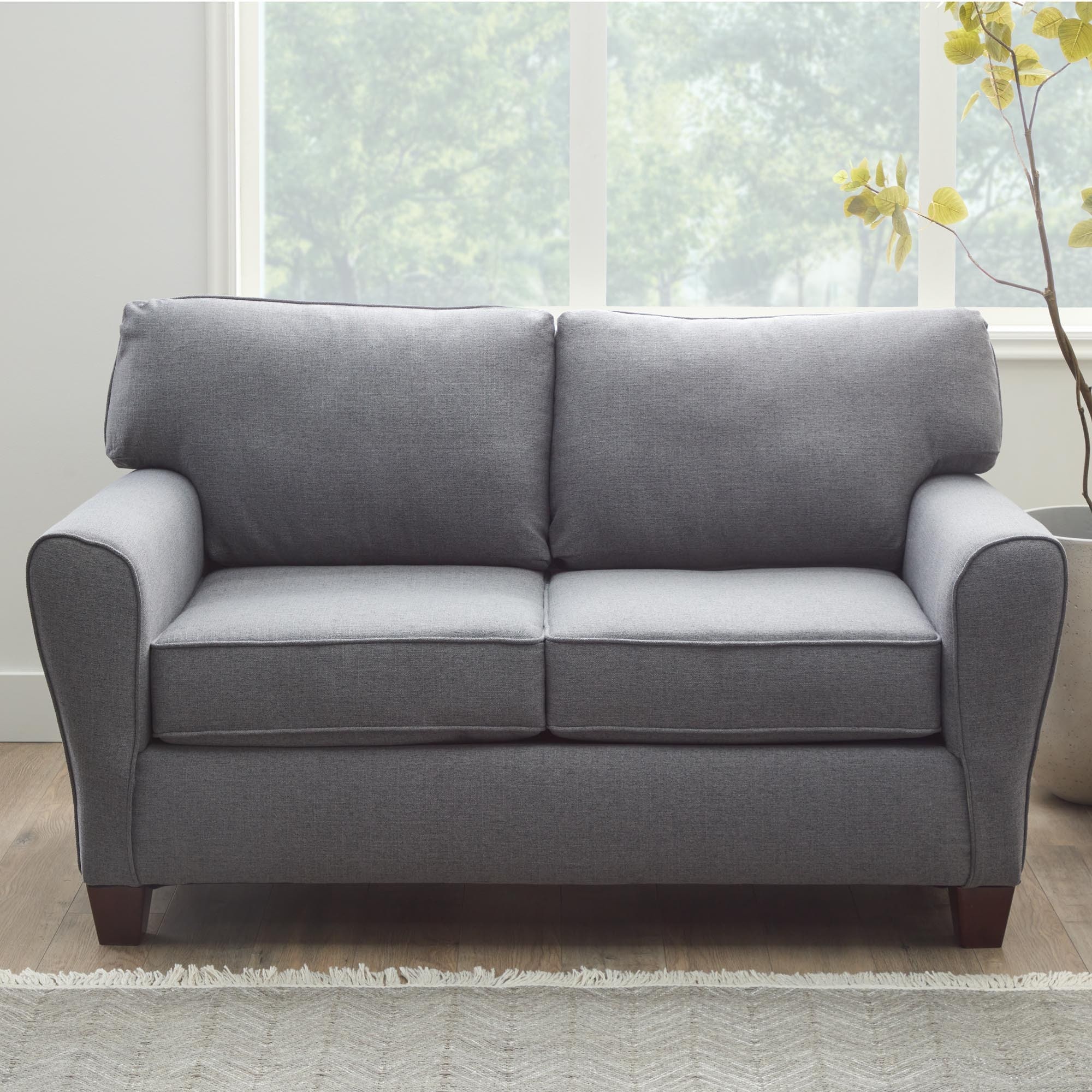 Brookside Abby 64 in Casual Charcoal Polyester Blend 2 seater