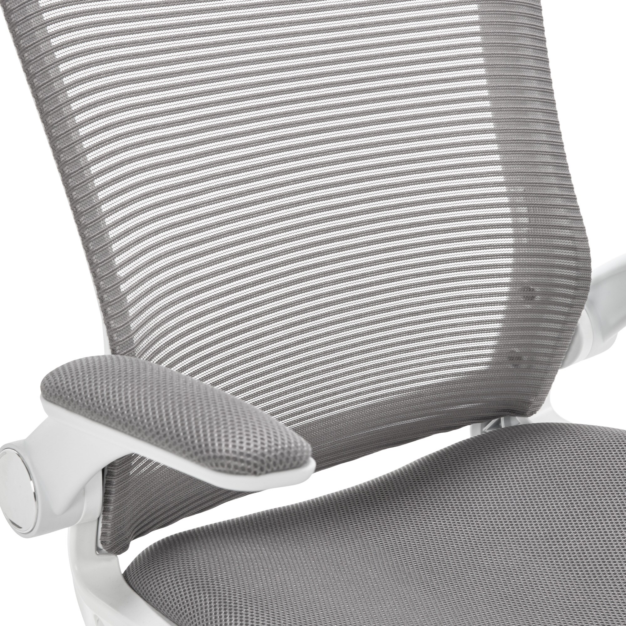 Modern Gray Mesh Ergonomic Office Chair with Adjustable Arms