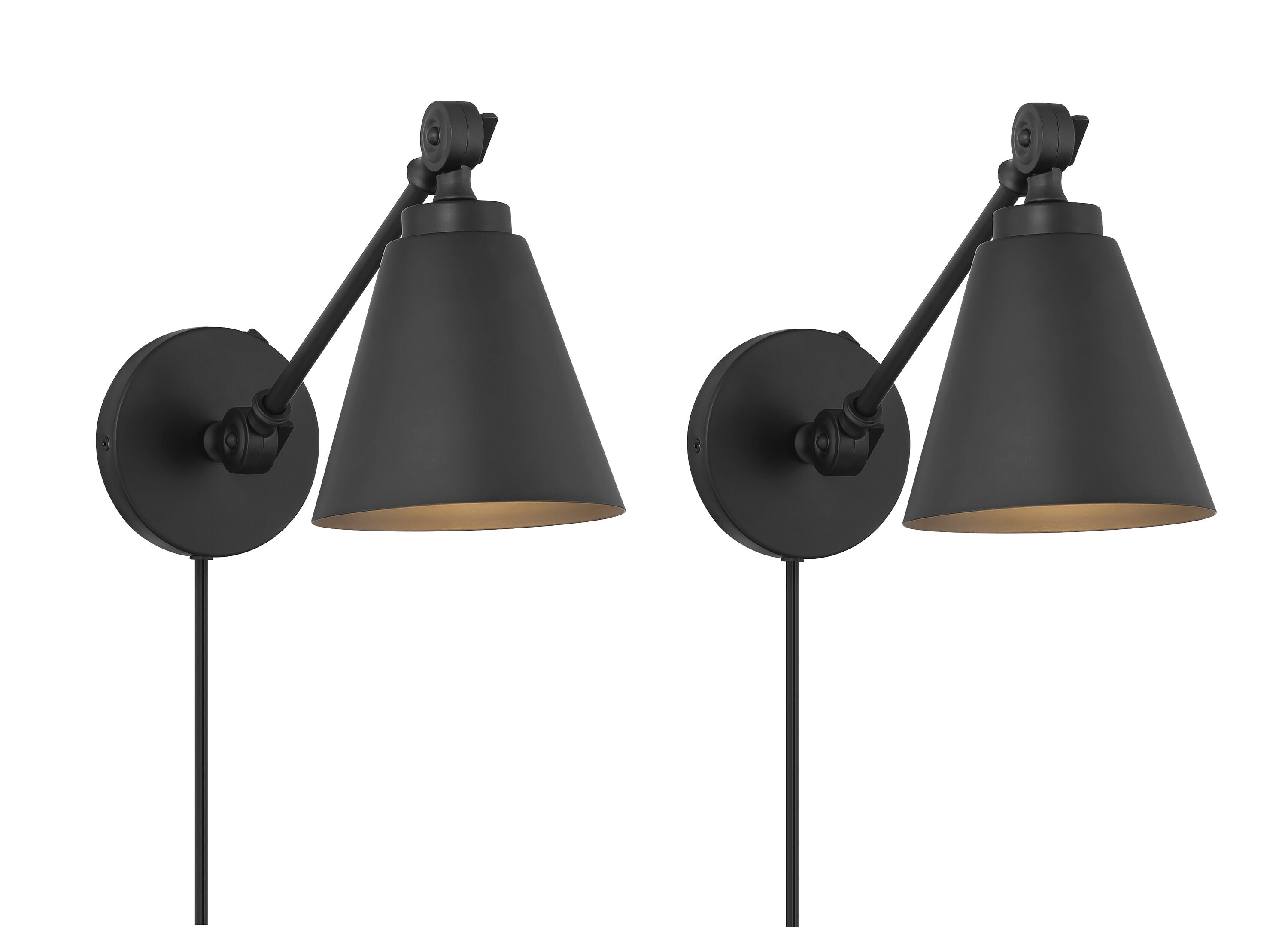 Meridian Lite Trends M90108MBK Meridian 6-in W 2 -Light Matte Black Vintage Wall Sconce