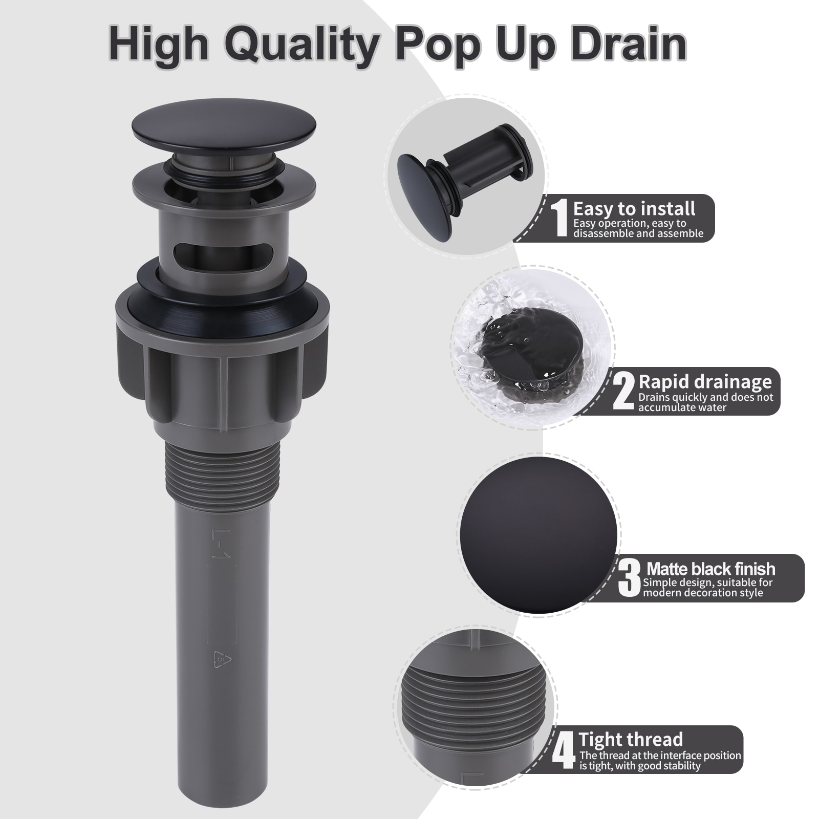 WOWOW X3003B-LW Popup-Drains-Accessories - View #6