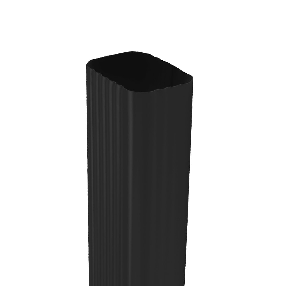 Amerimix Aluminum 120-in Black Downspout