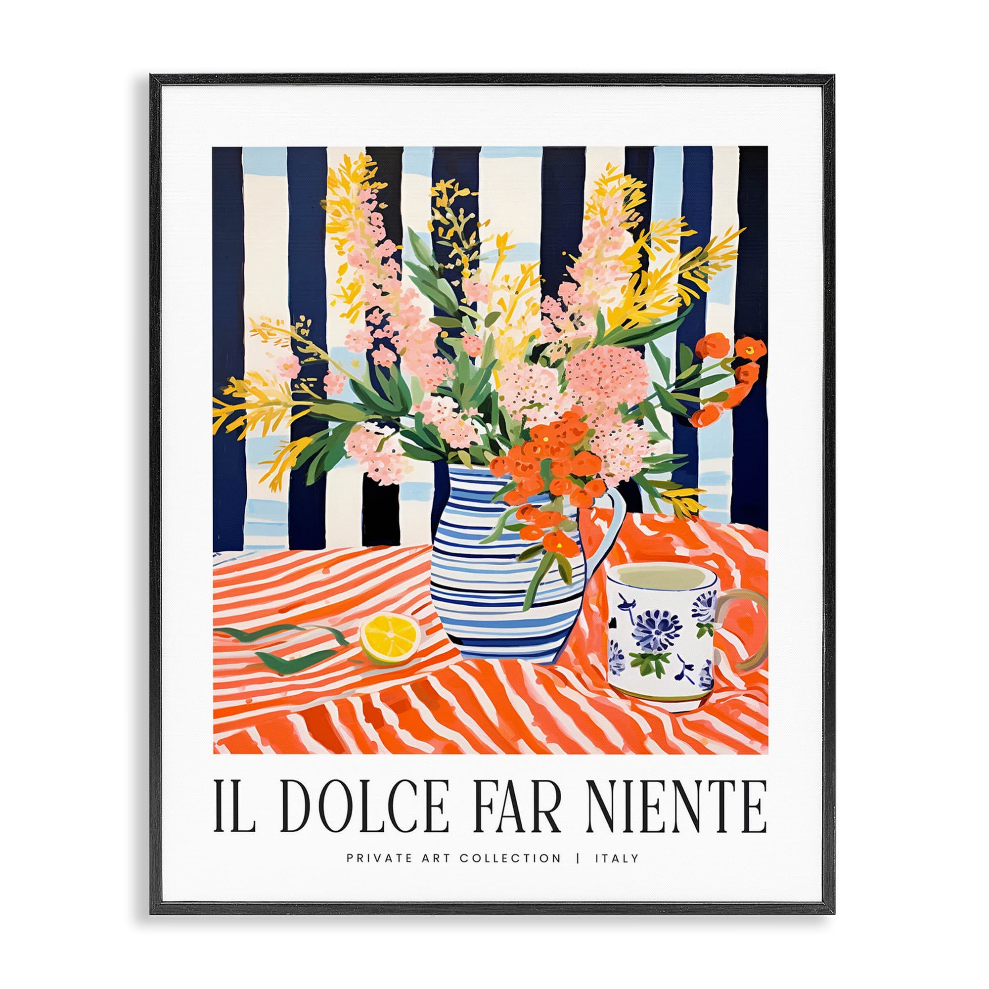 Stupell Industries - Classic Italian Bouquet Black Framed Giclee Art 24 x 30