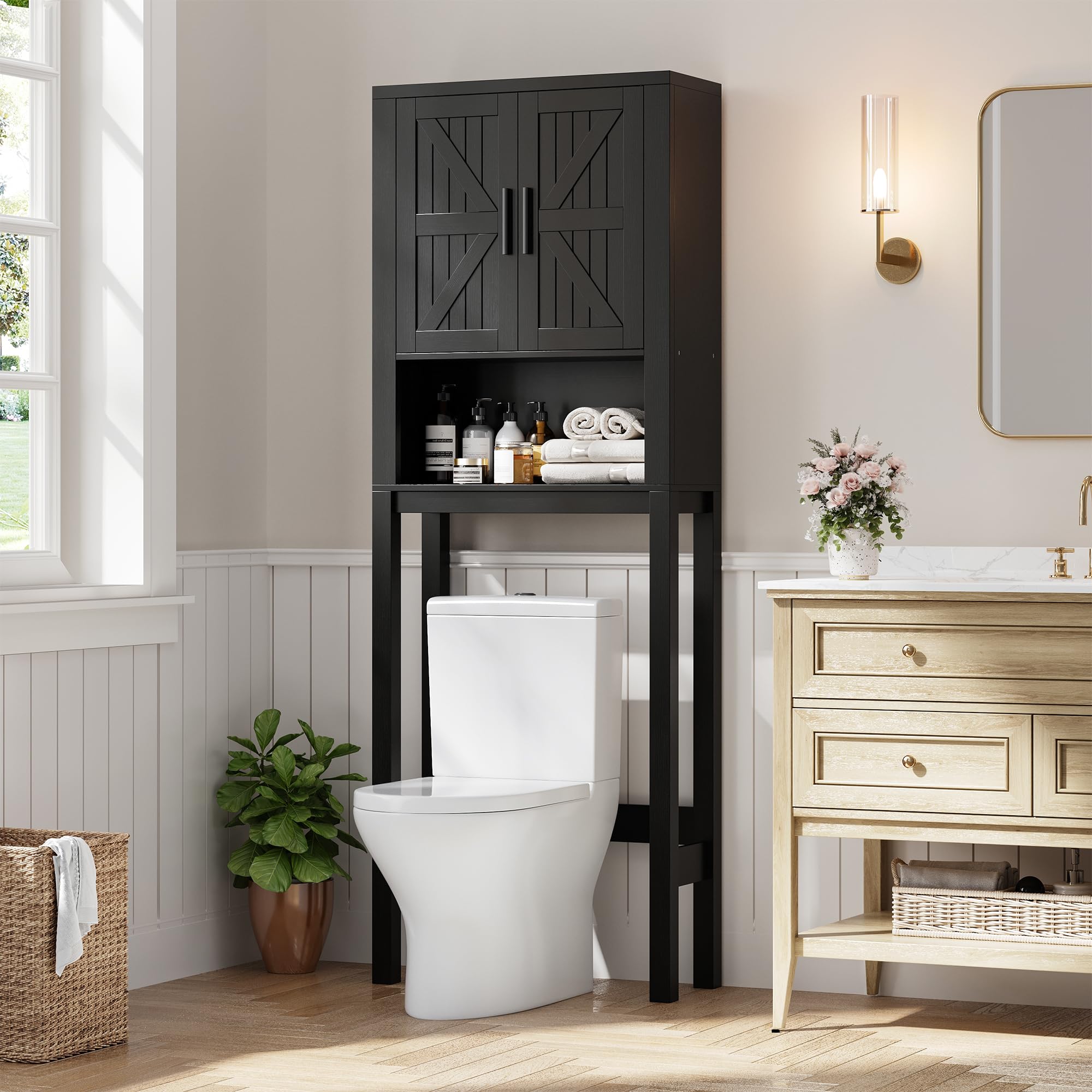 DEXSO Over The Toilet Storage Cabinet Adjustable Shelves #ENCOREPHKBA18827