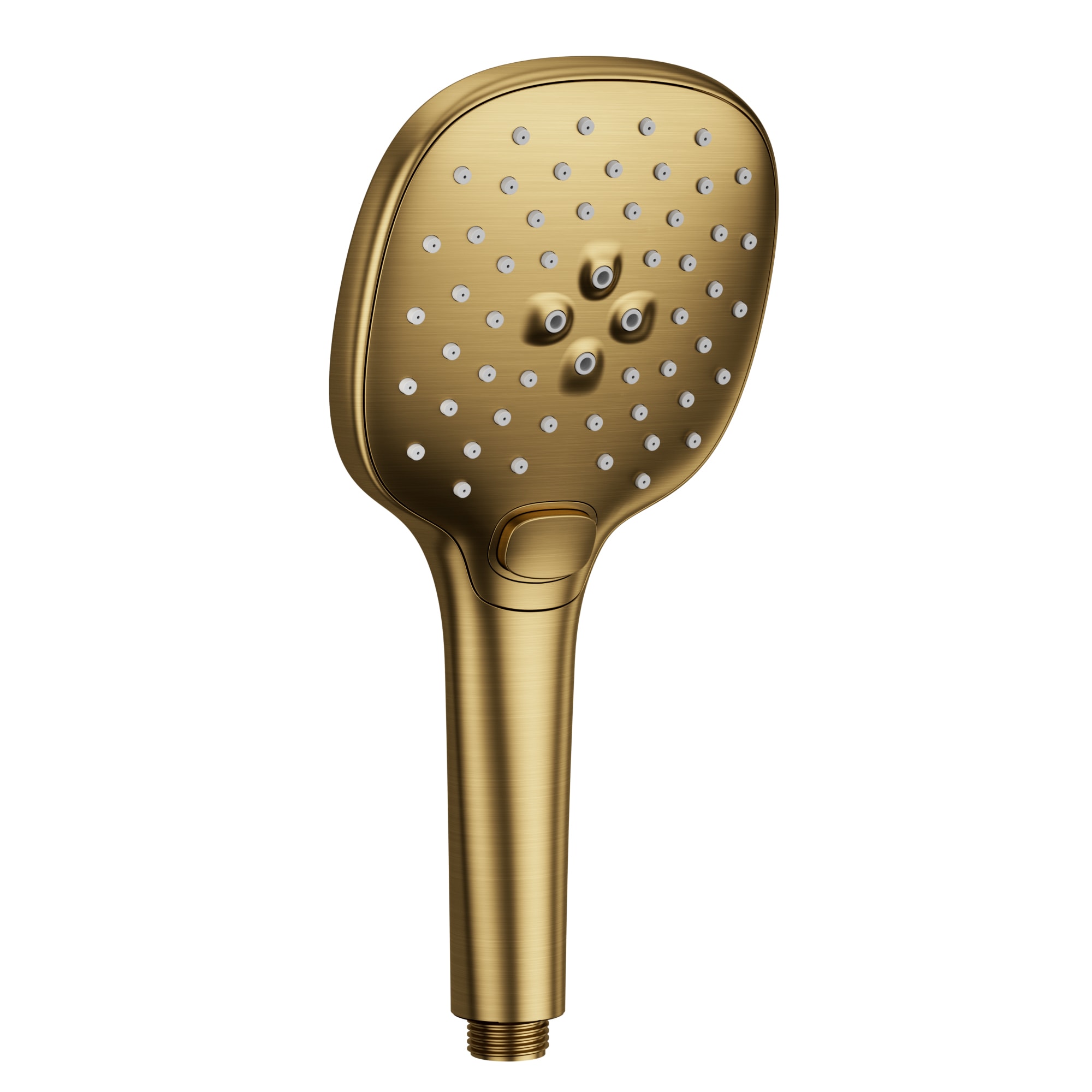 EVERSTEIN Q-856-OTOP 3 -Settings Brushed Gold 2-in Rectangle Handheld Filtered High Pressure Shower Head 1.8 GPM