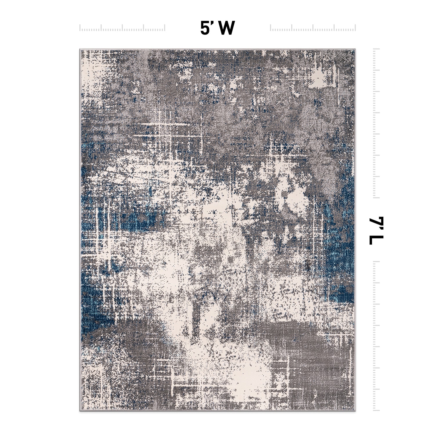 World Rug Gallery 4059BLUE5X7 rugs - View #2