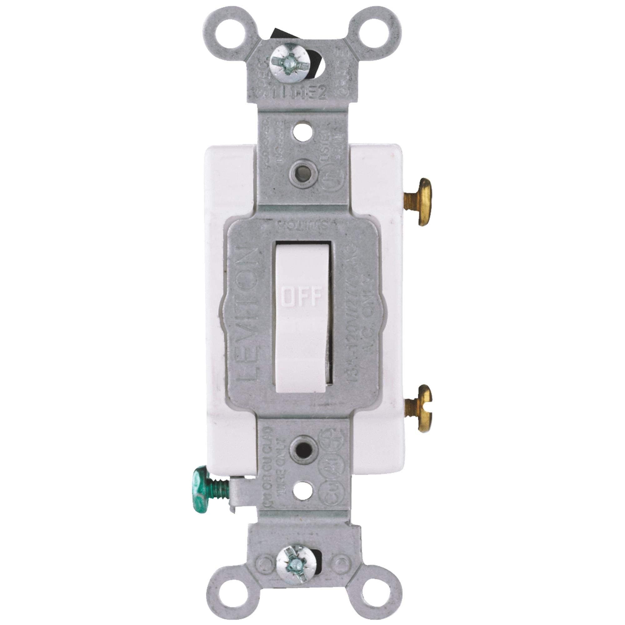 Leviton Commercial Grade Quiet Toggle Switch - 120/277V AC 20 Amps ...