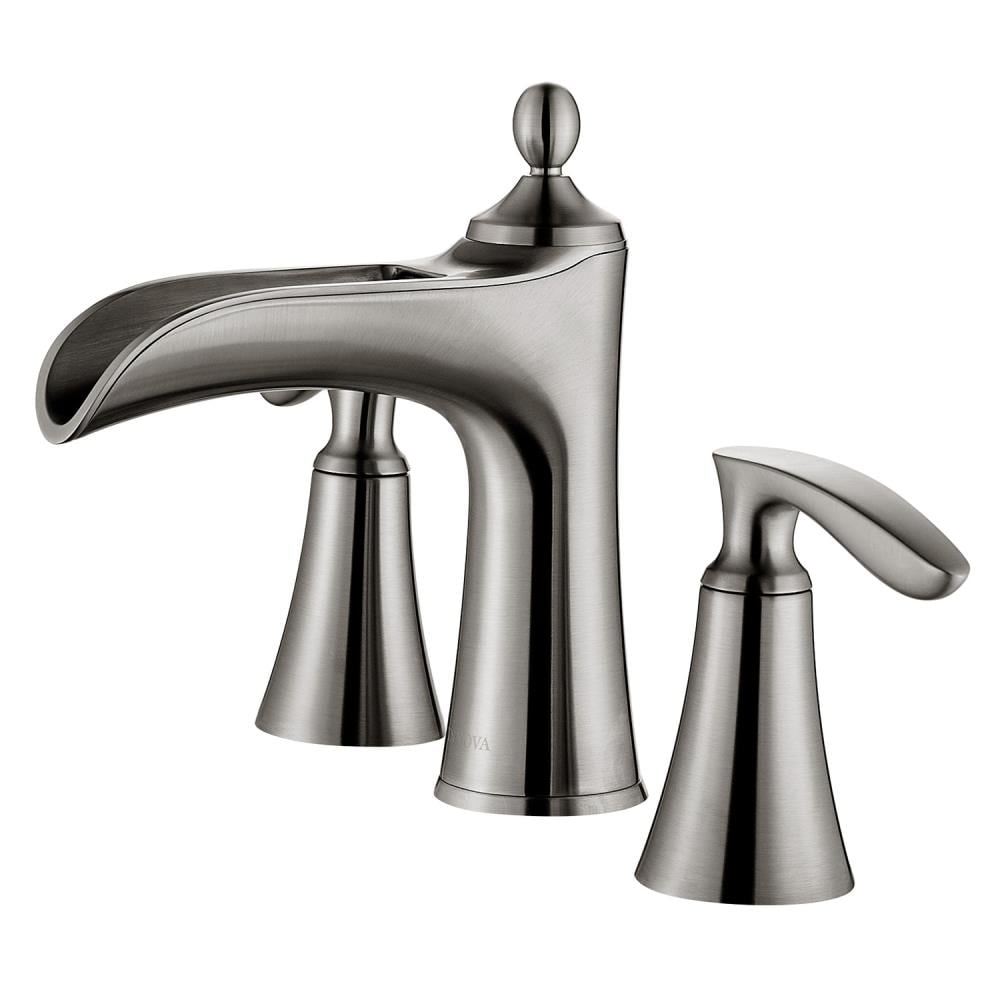 Ukiah Satin Nickel 8-inch Widespread Bathroom Faucet