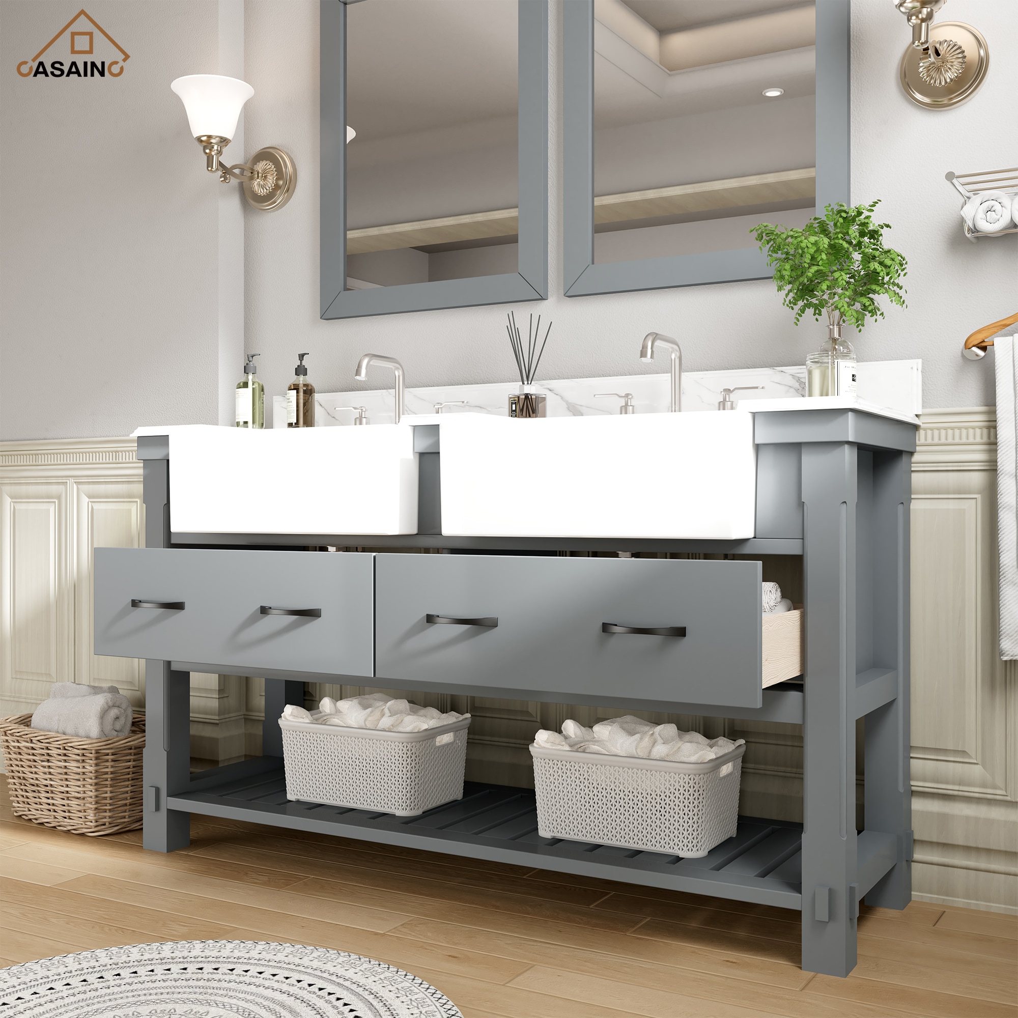 CASAINC MS-10036-CAB-GR Bath-Vanity-Combo - View #3