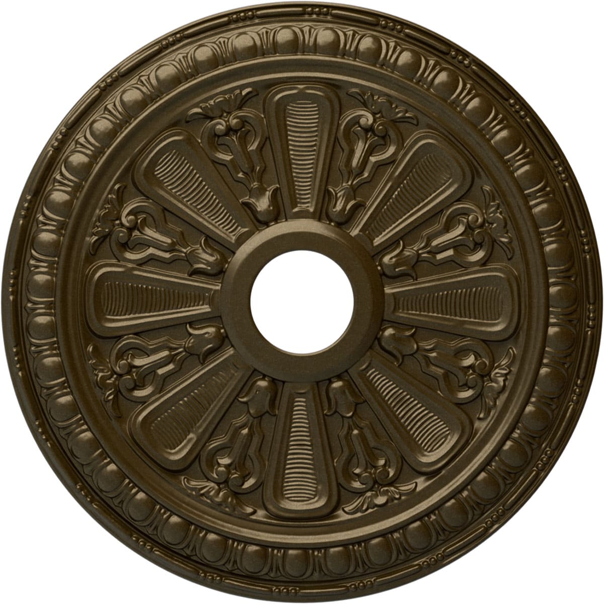 Ekena Millwork CM23BIBRS Bristol 23.5-in W x 23.5-in L Painted Brass Polyurethane Whole Ceiling Medallion