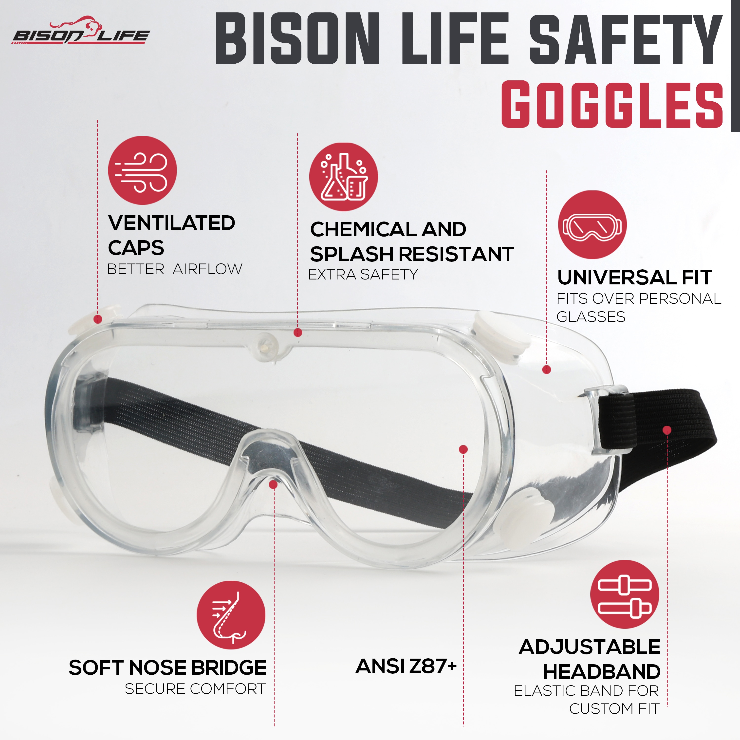 BISON LIFE SH-SSGG-ES14-CL-24 Protective-Eye-Wear - View #2