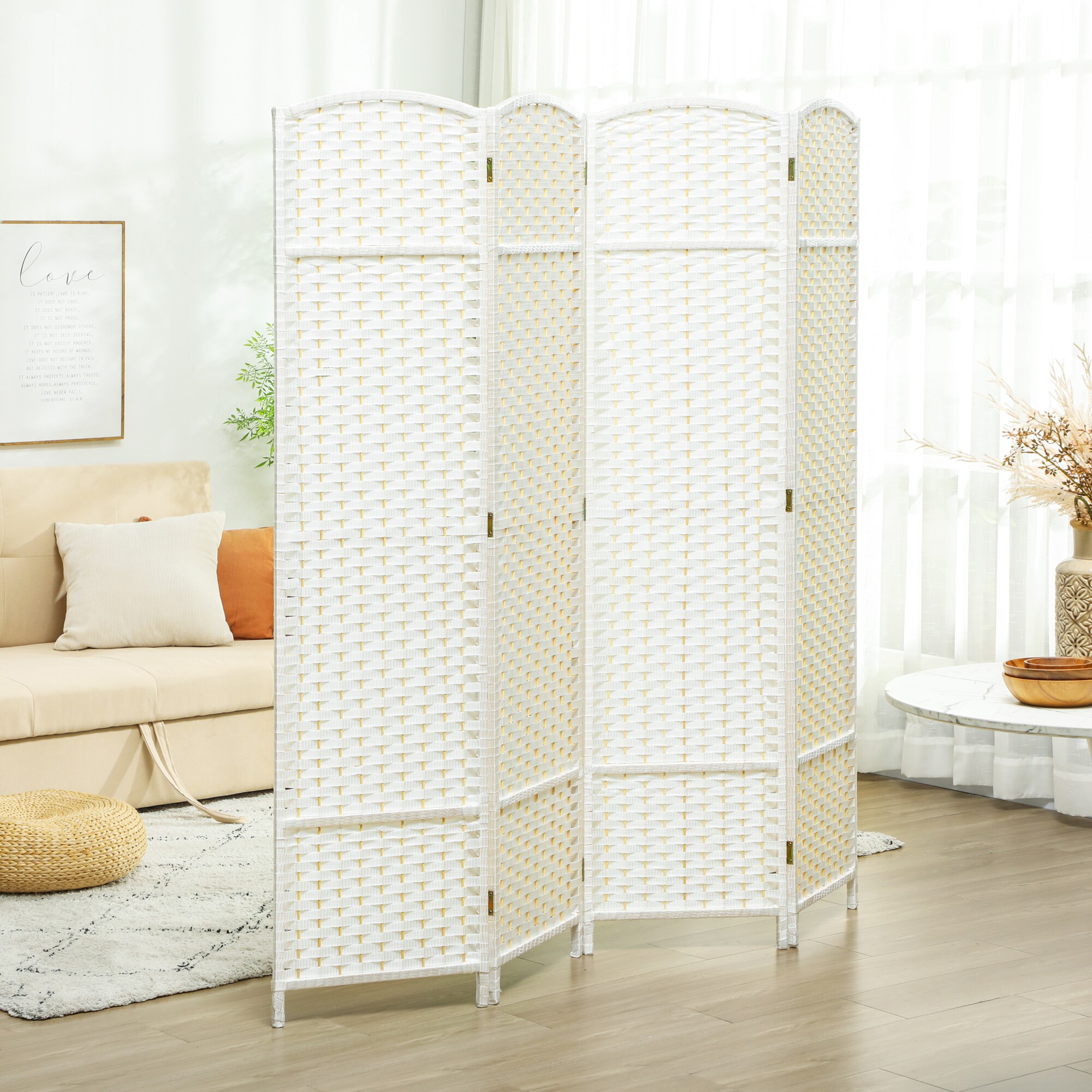 HomCom 830-814V00WT Indoor-Privacy-Screens - View #2