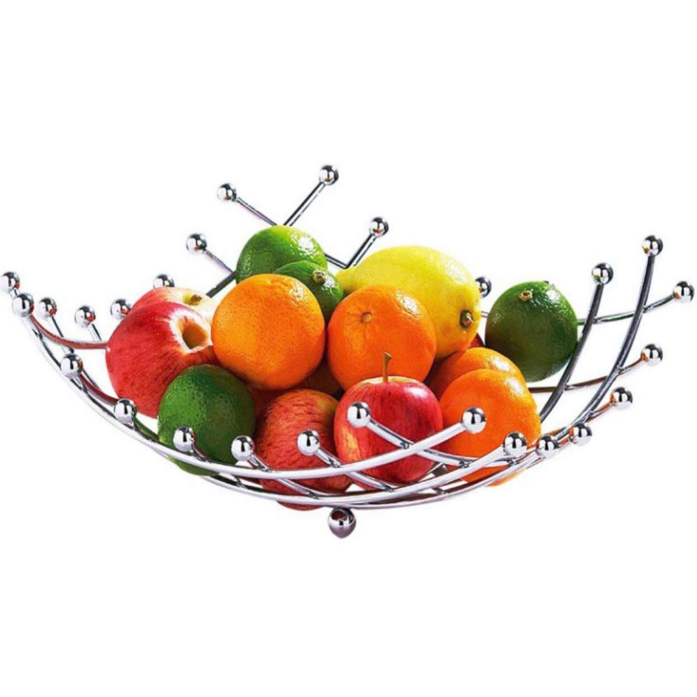 LILILIAN FMY  Fruit Basket Countertop Fruit Bowl Holder and Decorative Bowl Stand with Free Screws Perfect for Fruit Vegetables Snacks and