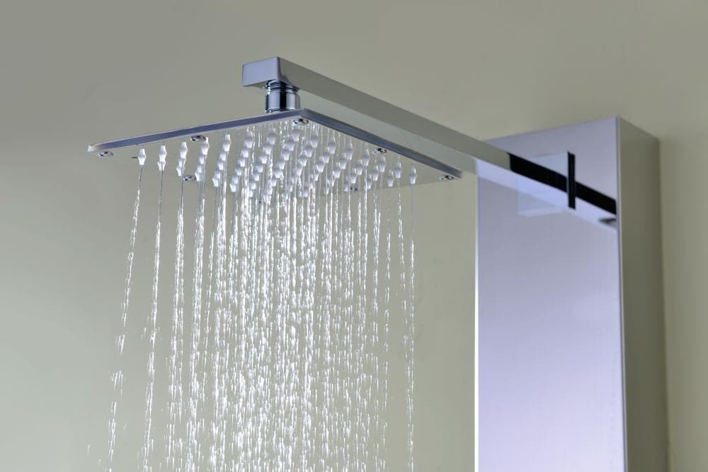 Polished Chrome Stainless Steel 59" Shower Panel with Jets and Handheld Wand