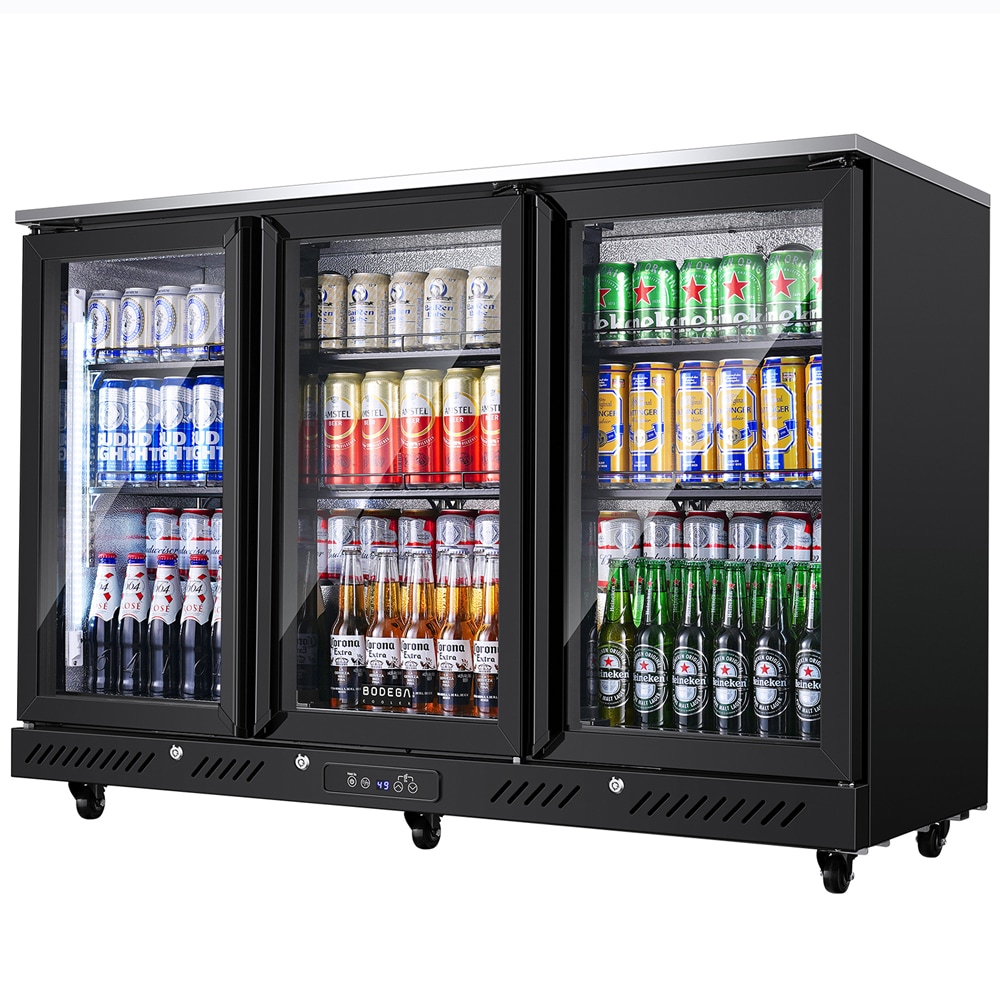 BODEGA 12 Cu.Ft Beer and Beverage Fridge Under Counter with Stainless Steel Top Rebound Doors and Safety Locks Back Bar Cooler Holds up to 310 Cans Sansujyuku sansujyuku.com