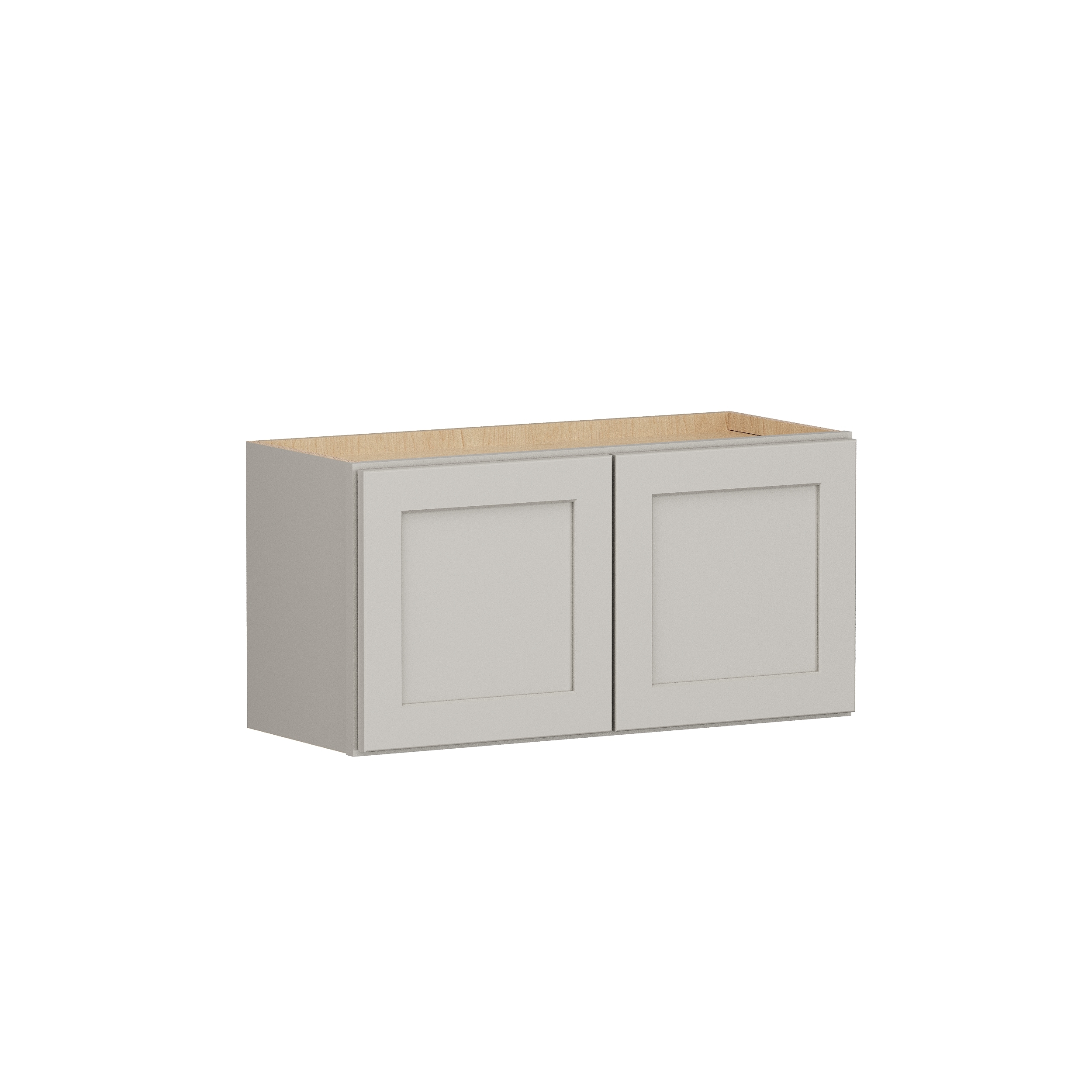Shenandoah PRO Express Breckenridge 30-in W x 15.125-in H x 12-in D Linen Partial Overlay Wall Fully Assembled Plywood Cabinet (Recessed Panel Shaker Door Style)