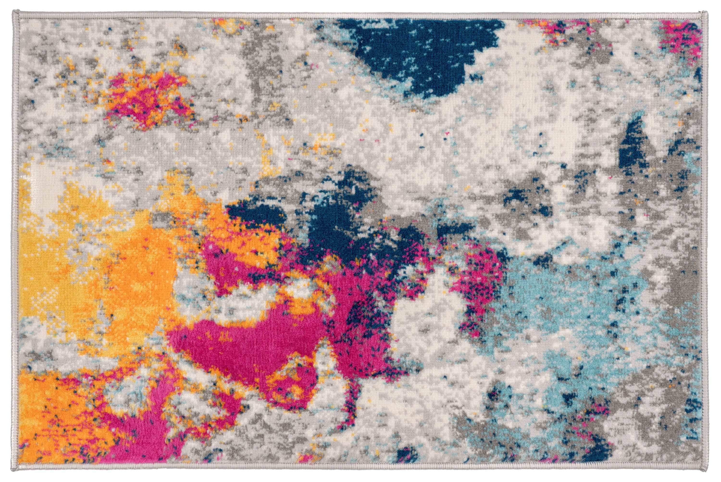 Multi-Color Abstract Synthetic 2' x 3' Area Rug