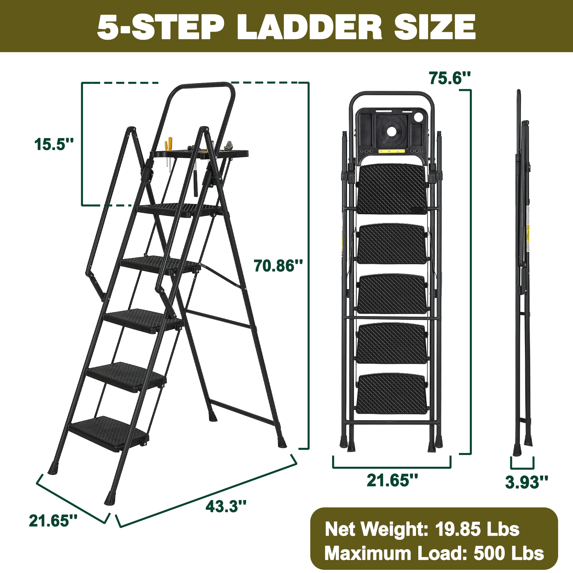 Tatayosi T-FST-T5B-GS Step-Ladders - View #3