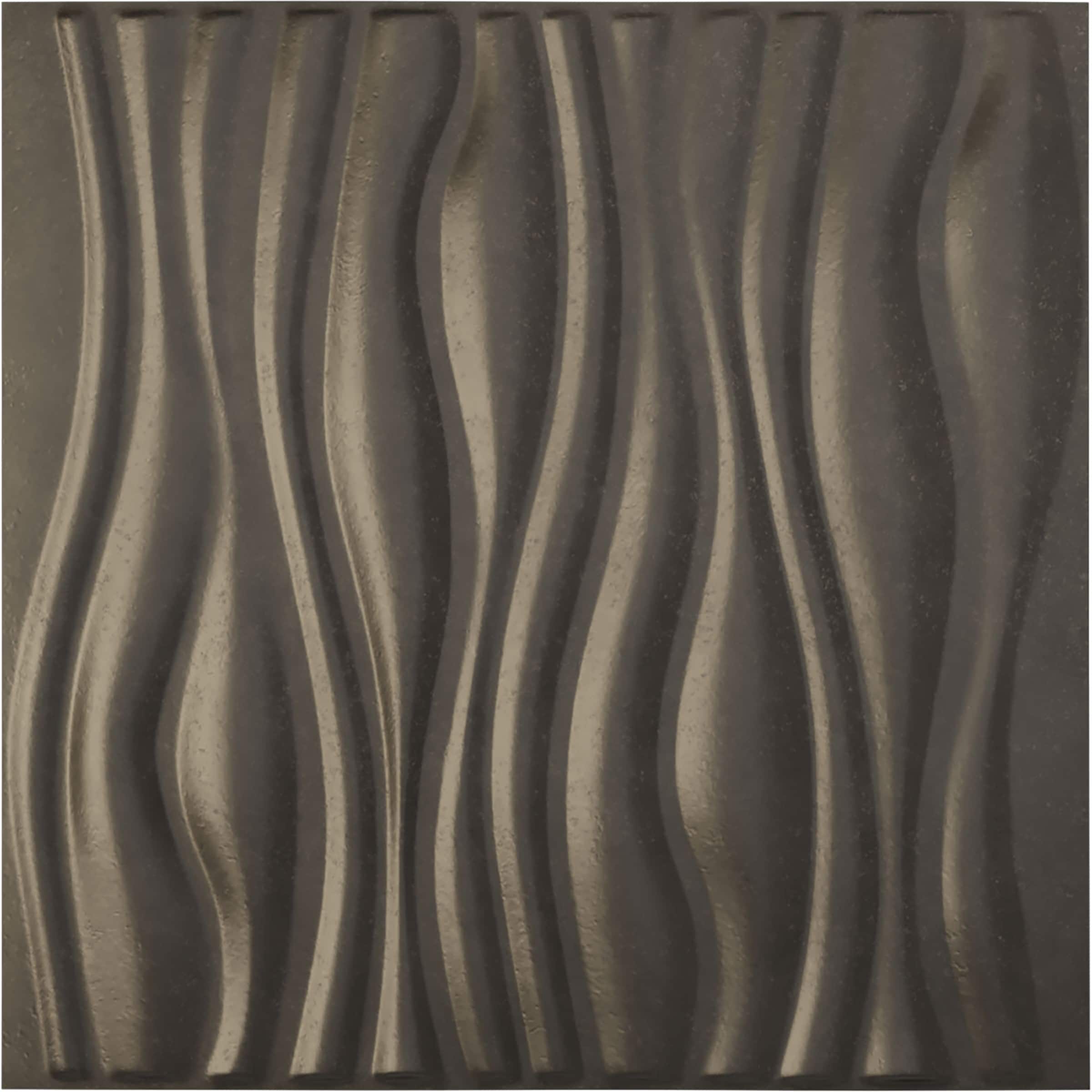Ekena Millwork WP20X20LEDST-CASE-12 19-5/8-in x 19-5/8-in Embossed Paintable/Stainable Black PVC Wall Panel ( 12 -Pack, Covers 32.04-sq ft )